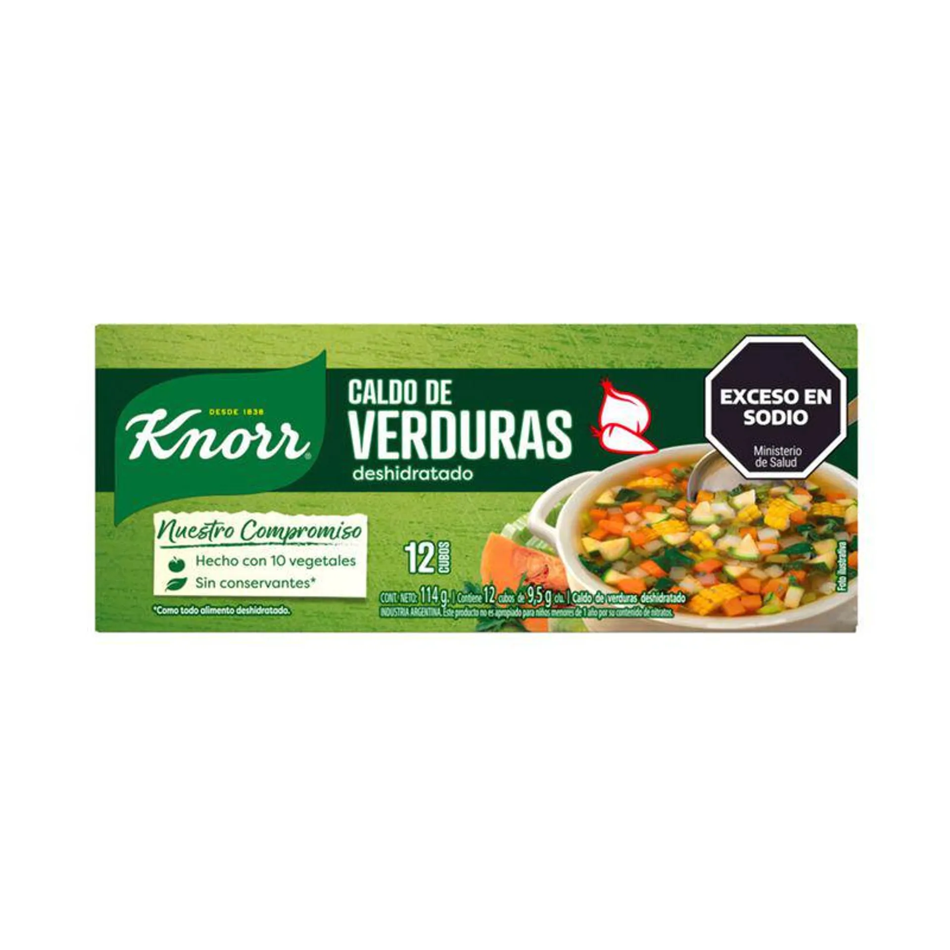 Caldo de verdura Knorr en cubos 12 uni