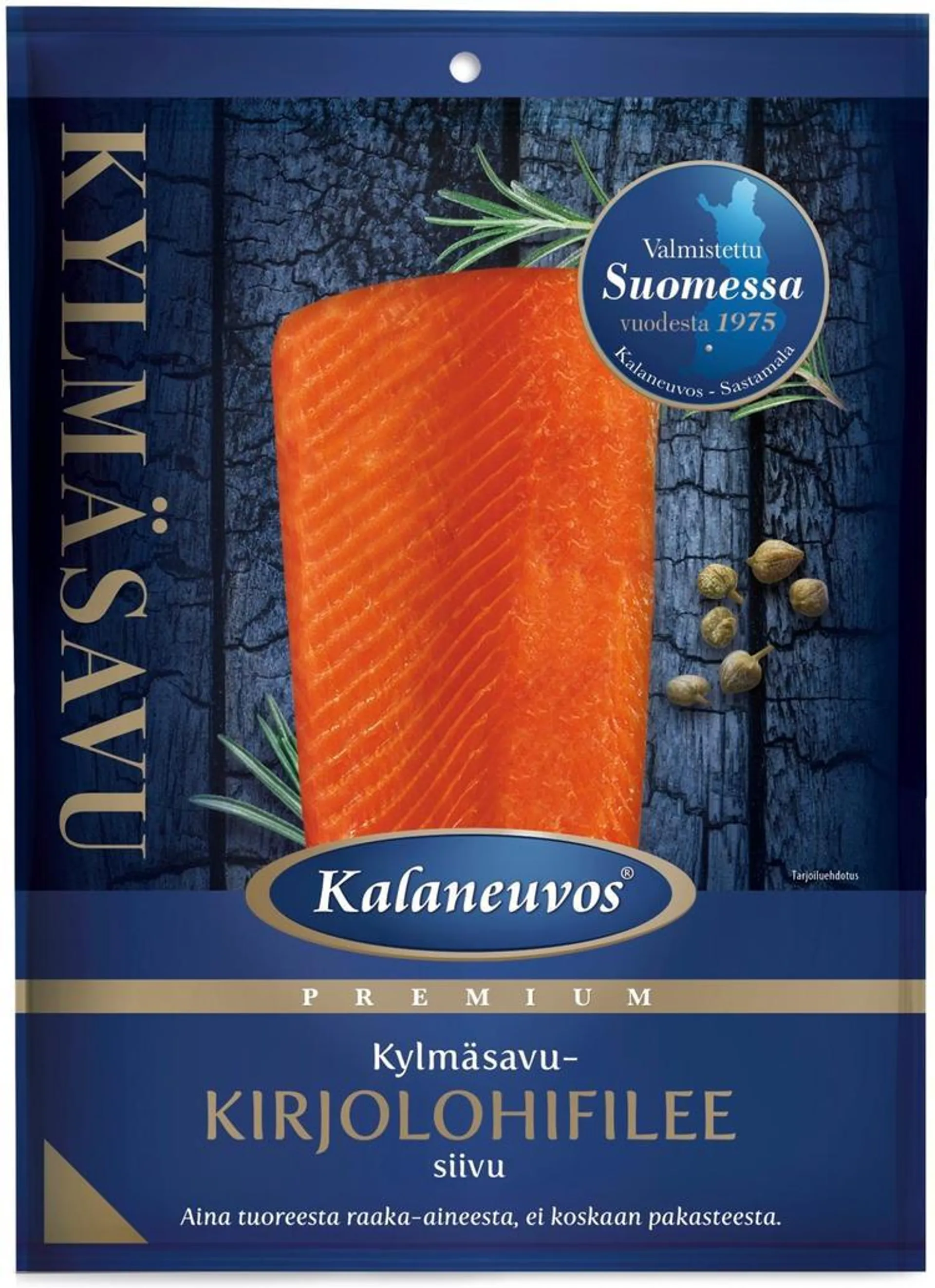 Kalaneuvos Kylmäsavukirjolohifilee siivu 150g vak