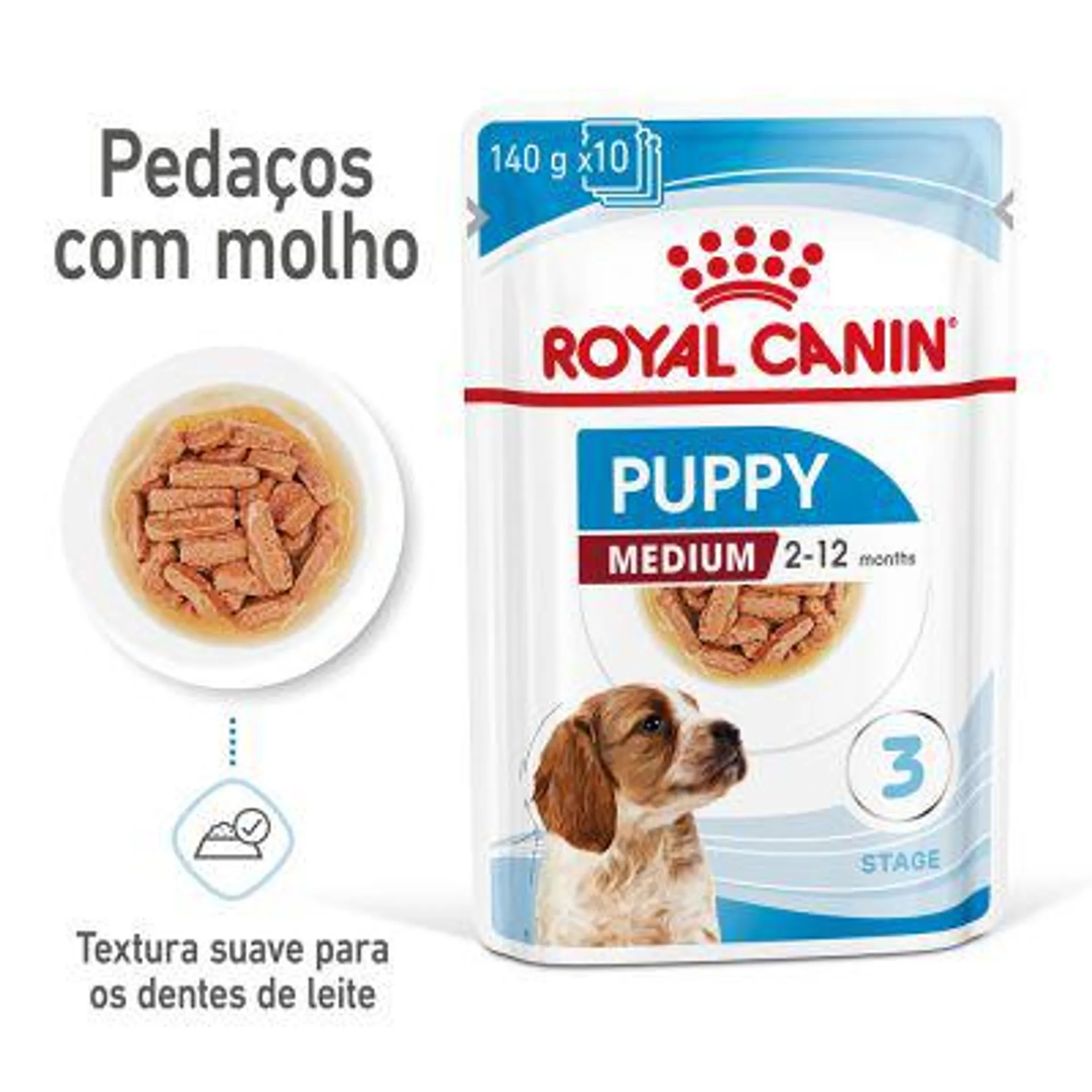 Royal Canin Medium Puppy em molho comida húmida para cães