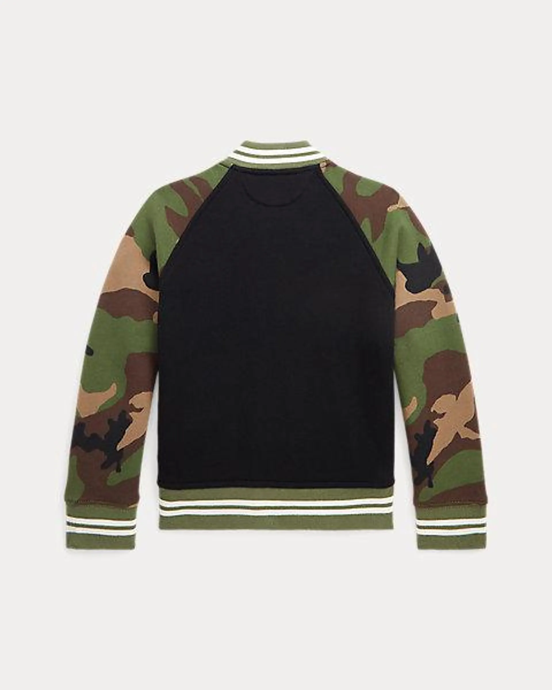 Camo Fleece Baseball Jacket