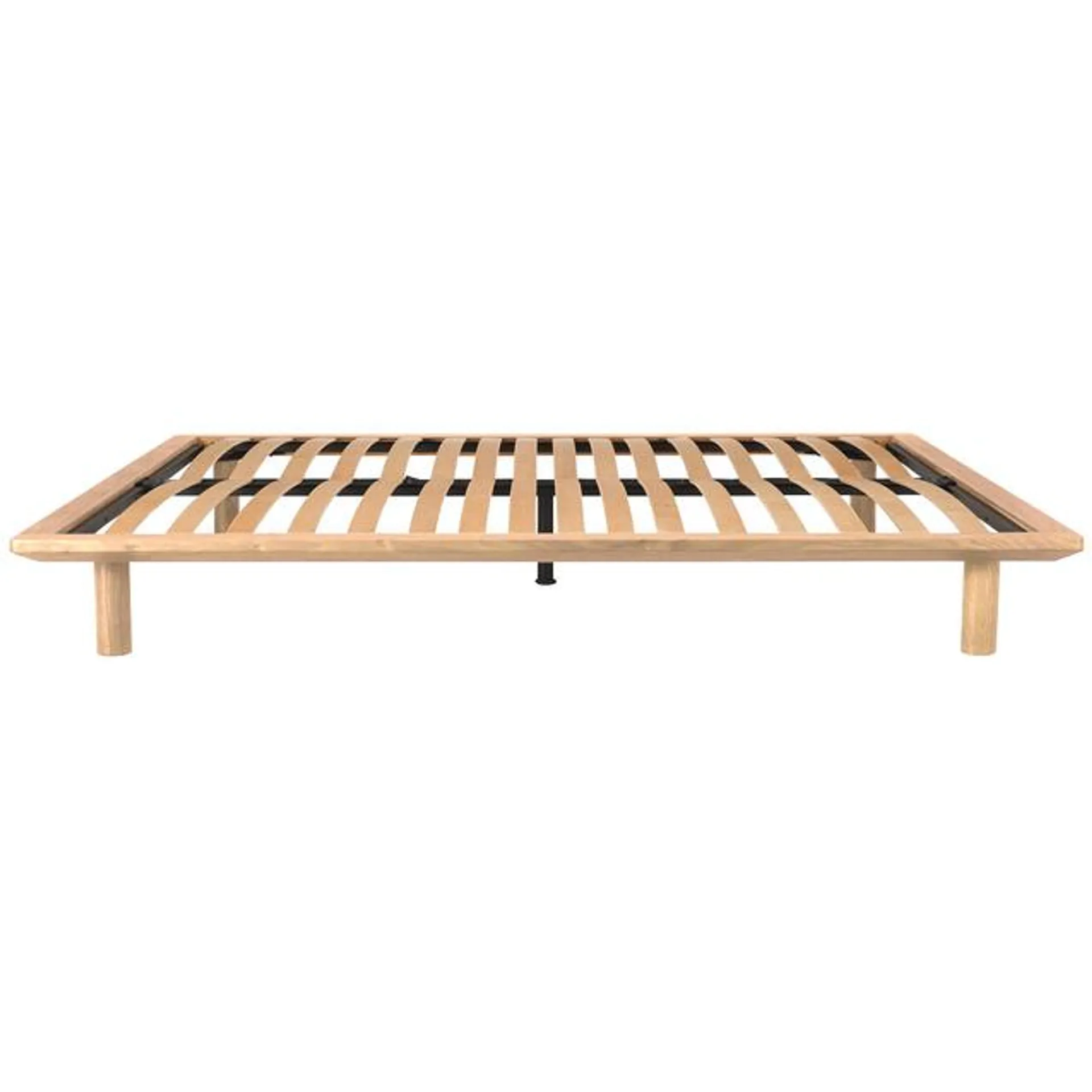 Wooden Bed Frame, W 208 x D 215 x H 5.5 cm, King, Oak , MiddleEast Spec