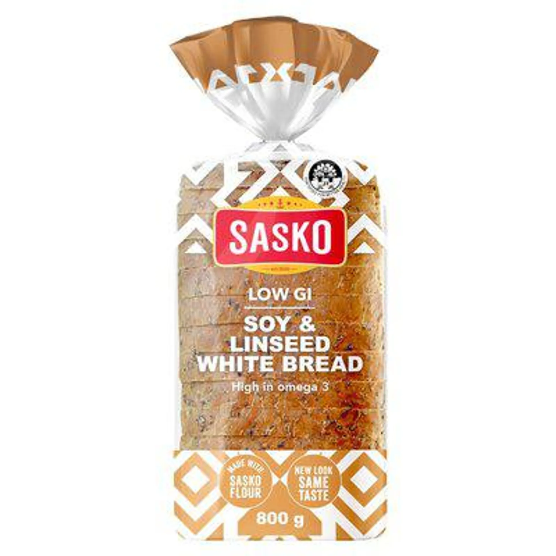 Sasko Low Gi Soy & Linseed White Bread 800g