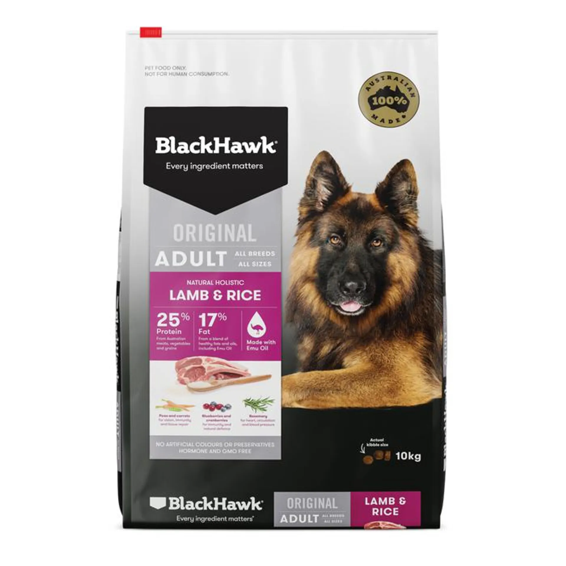 Black Hawk Lamb & Rice Adult Dog Food 10kg