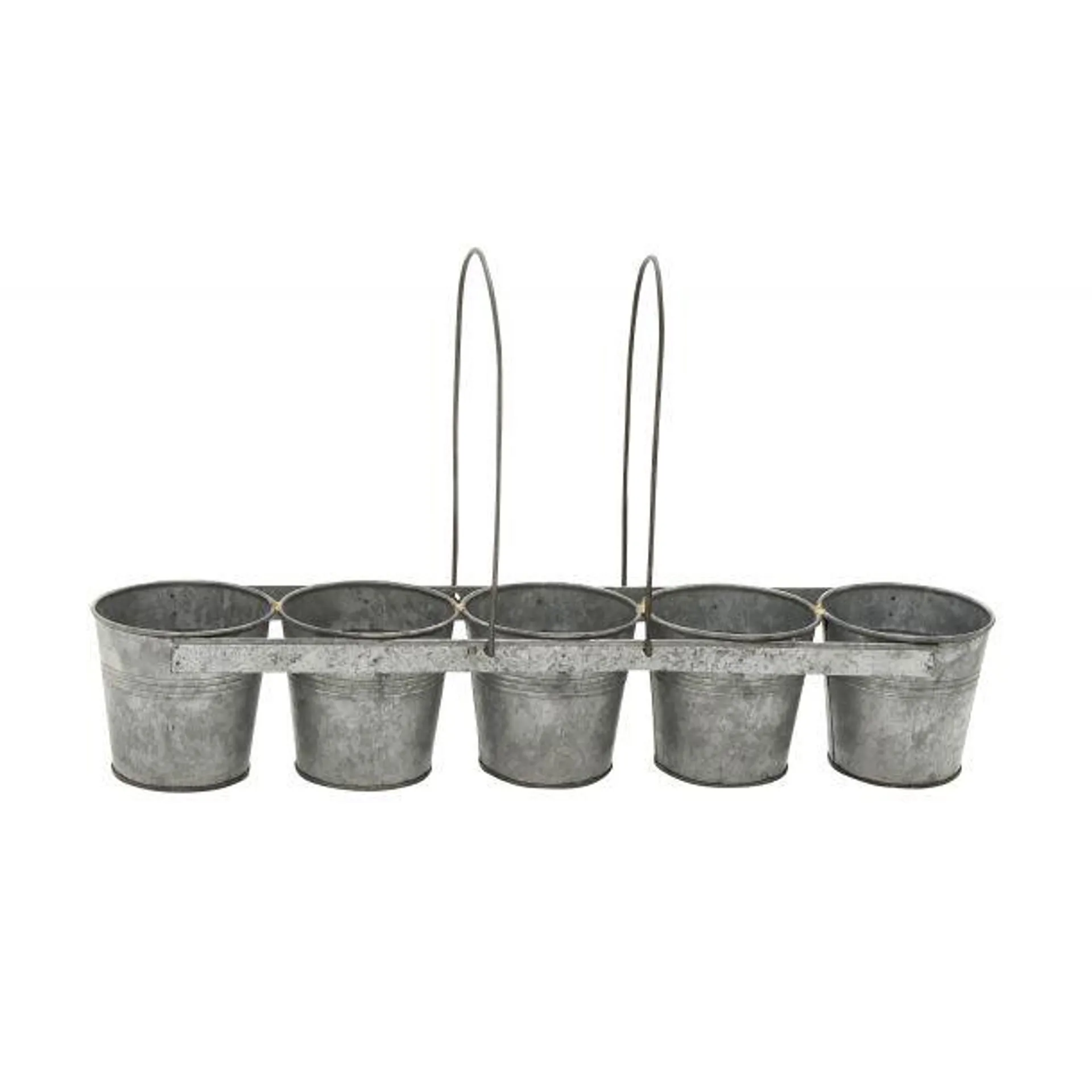 Grey Metal Farmhouse Planter, 3" x 5"