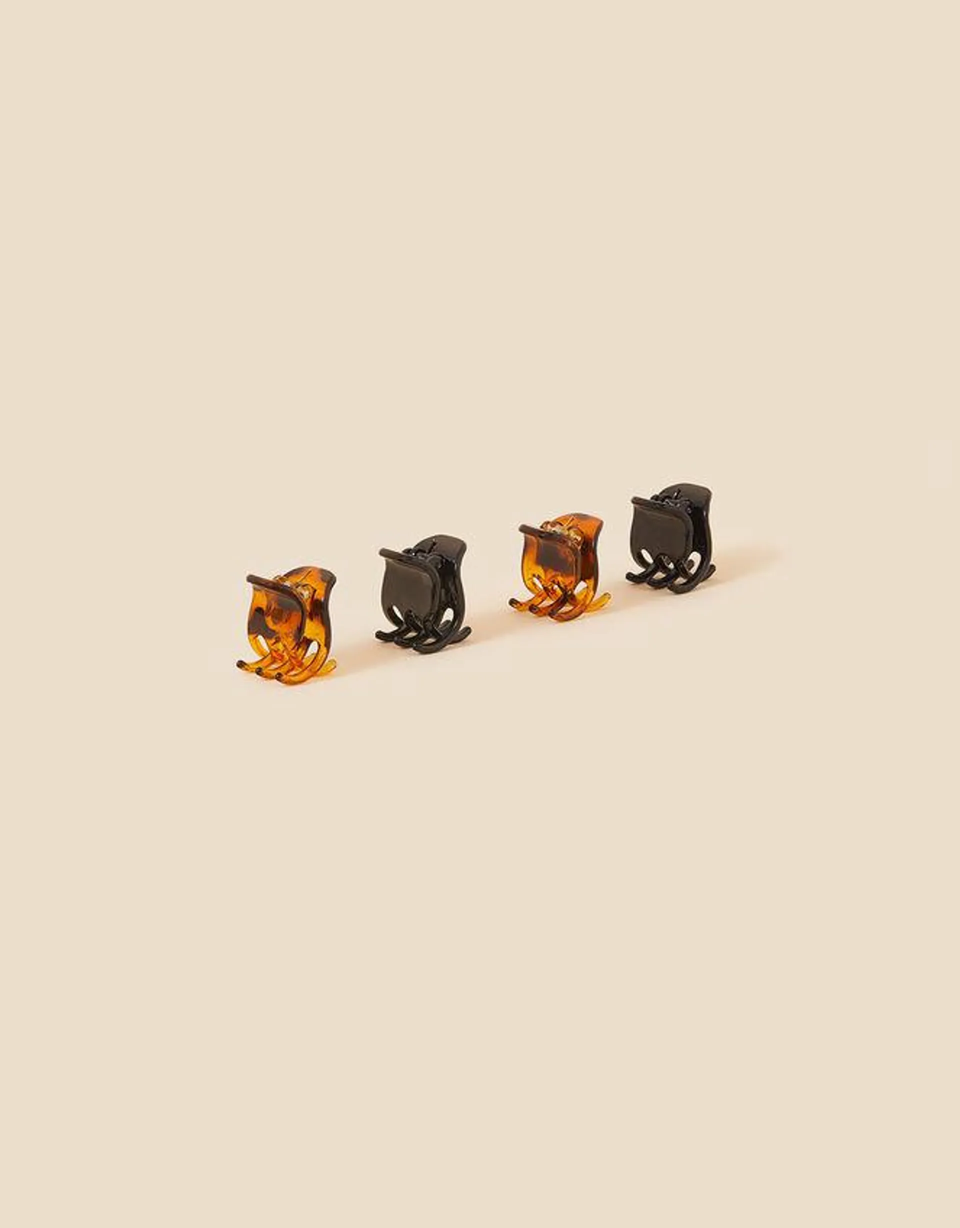 Small Tortoiseshell Claw Clips 4 Pack