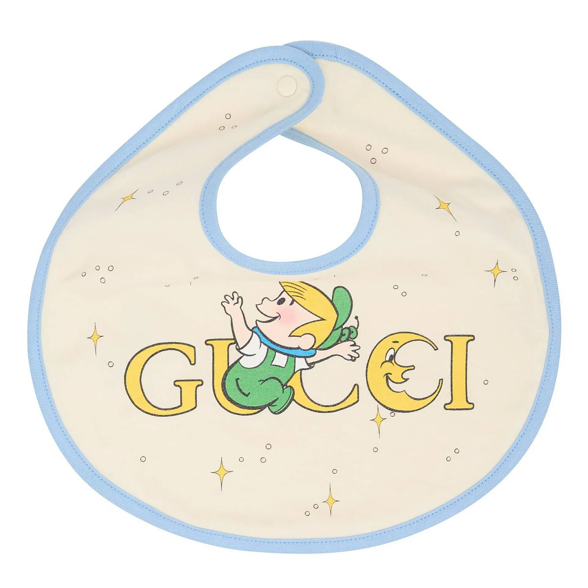 Moon & Star Print Logo Bib