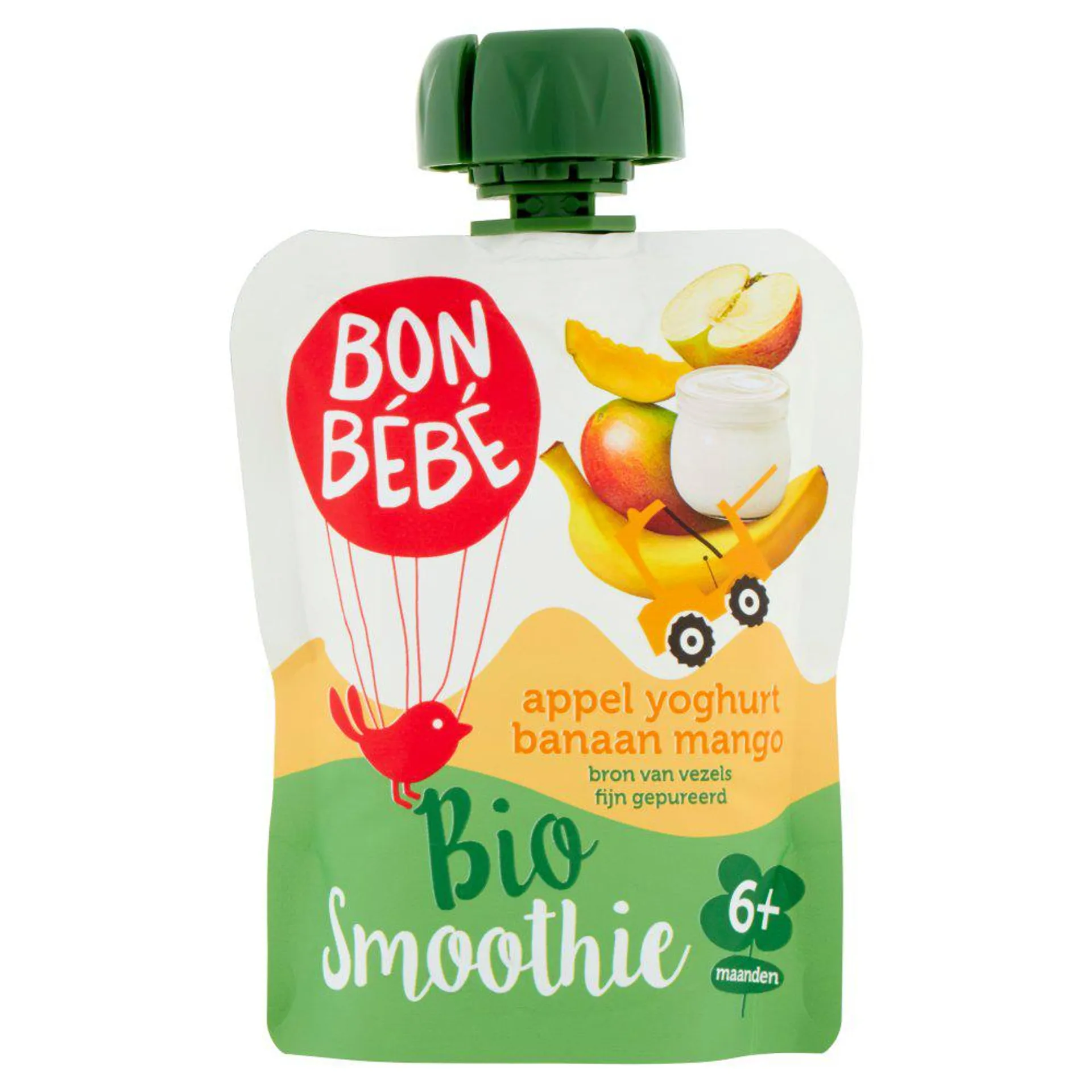 Bonbébé Bio Smoothie Appel Yoghurt Banaan Mango 6+ Maanden 90 g