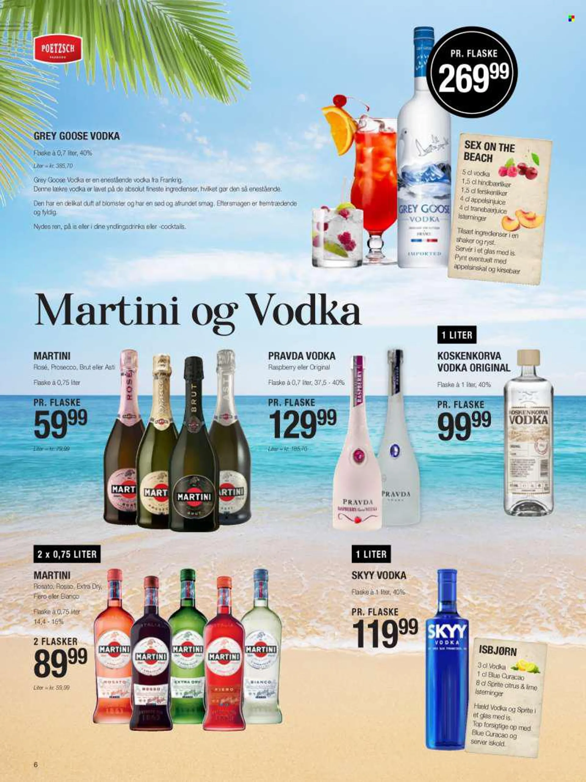 Poetzsch Padborg tilbud  - 30.06.2022 - 31.08.2022 - tilbudsprodukter - kirsebær, Lime, Sprite, prosecco, Absolut, Martini, vodka. Side 6.