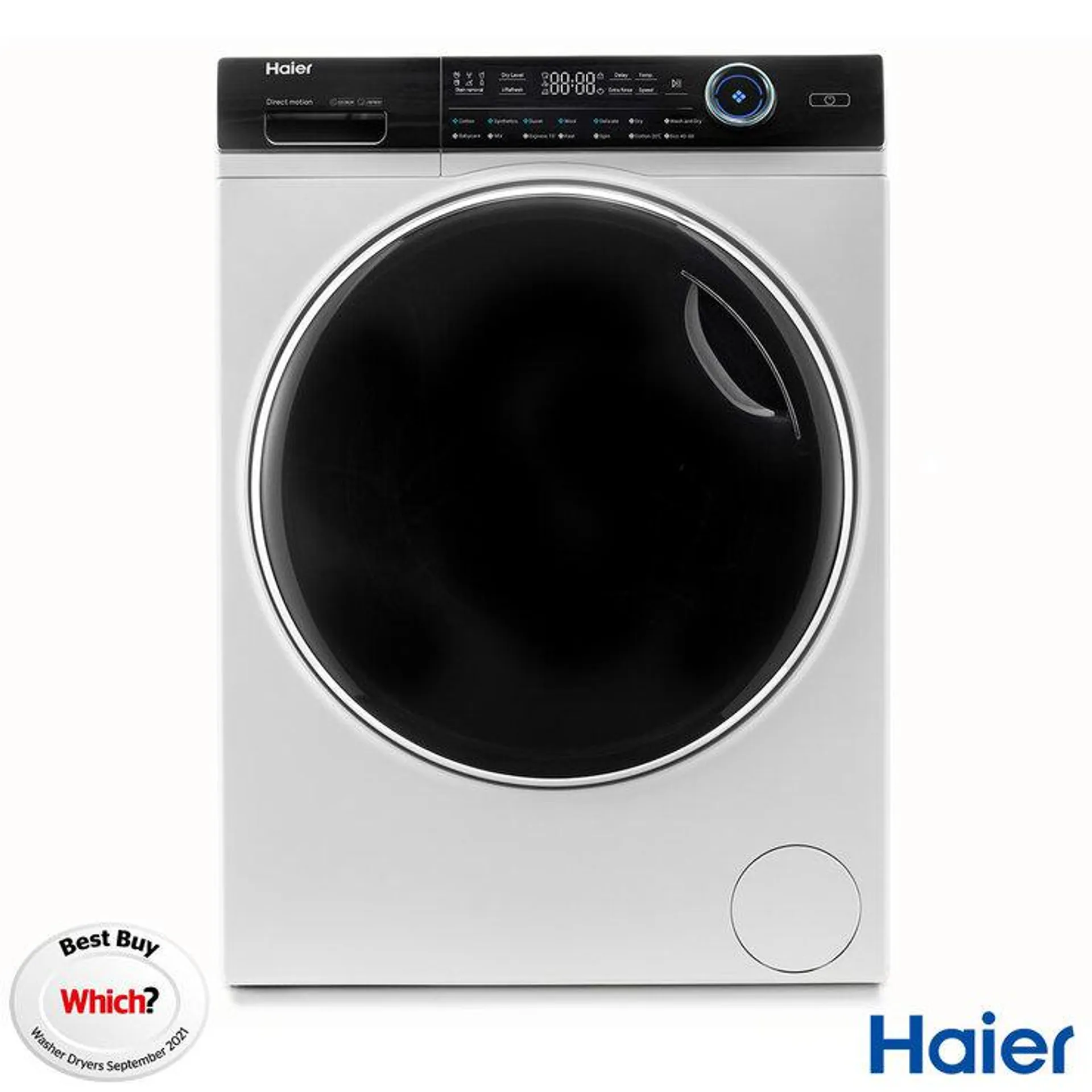 Haier I-Pro 7 Series HWD120-B14979, 12/8kg, 1400rpm Washer Dryer, E Rated in White