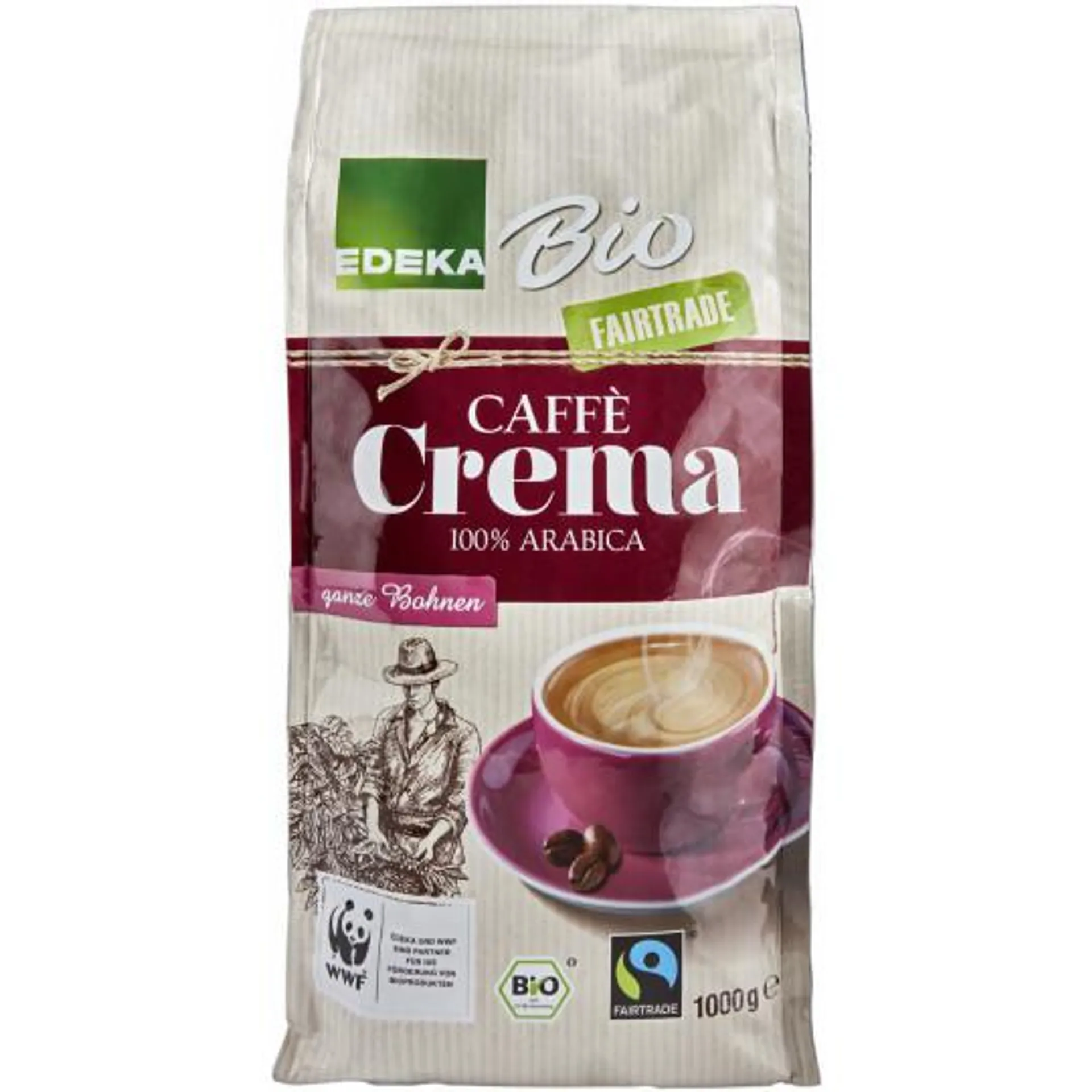 EDEKA Bio Caffè Crema ganze Bohnen 1KG