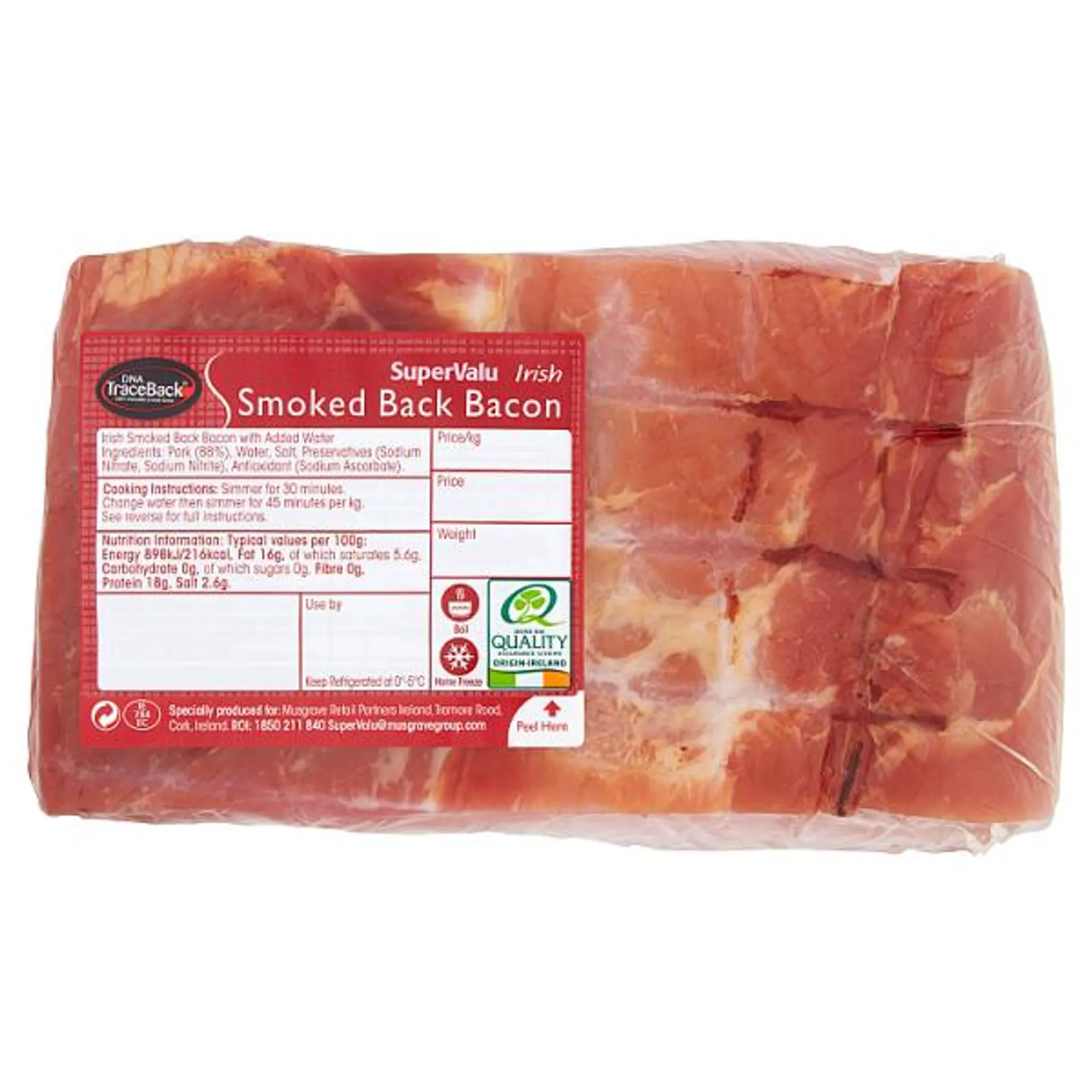 SuperValu Irish Smoked Back Bacon Joint Promo (1 kg)