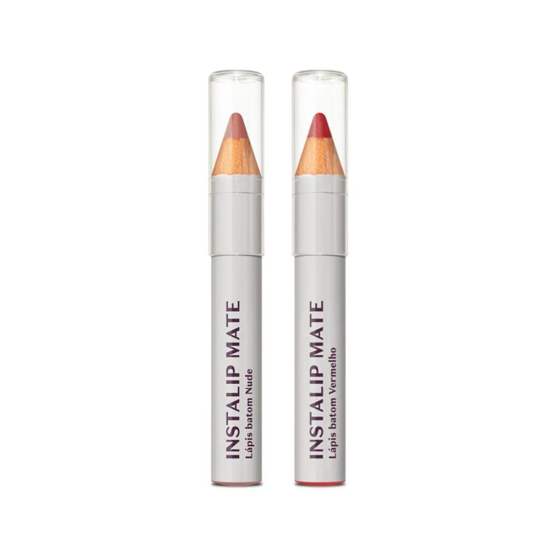 Combo Intense: Lápis Batom Vermelho 1,2g + Lápis Batom Nude 1,2g