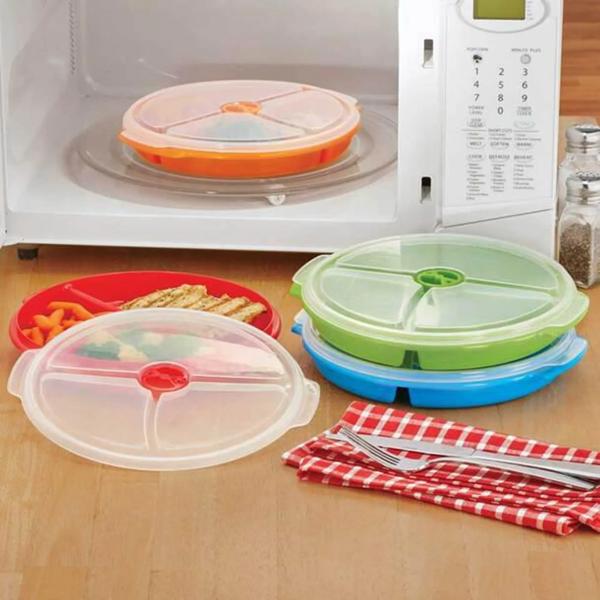 Divided Microwave Plate (Set of 4)