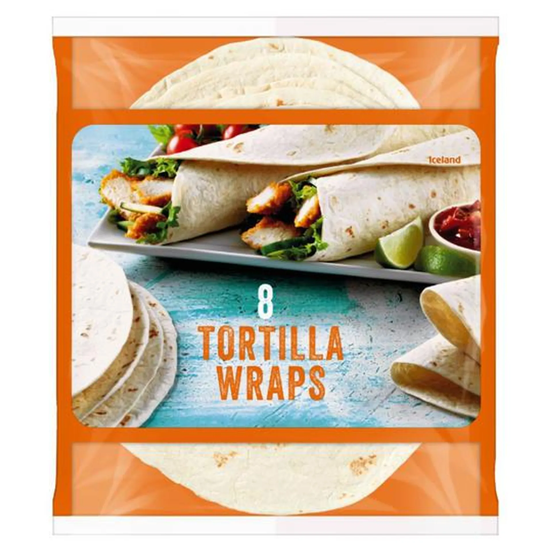 Iceland 8 Tortilla Wraps 496g