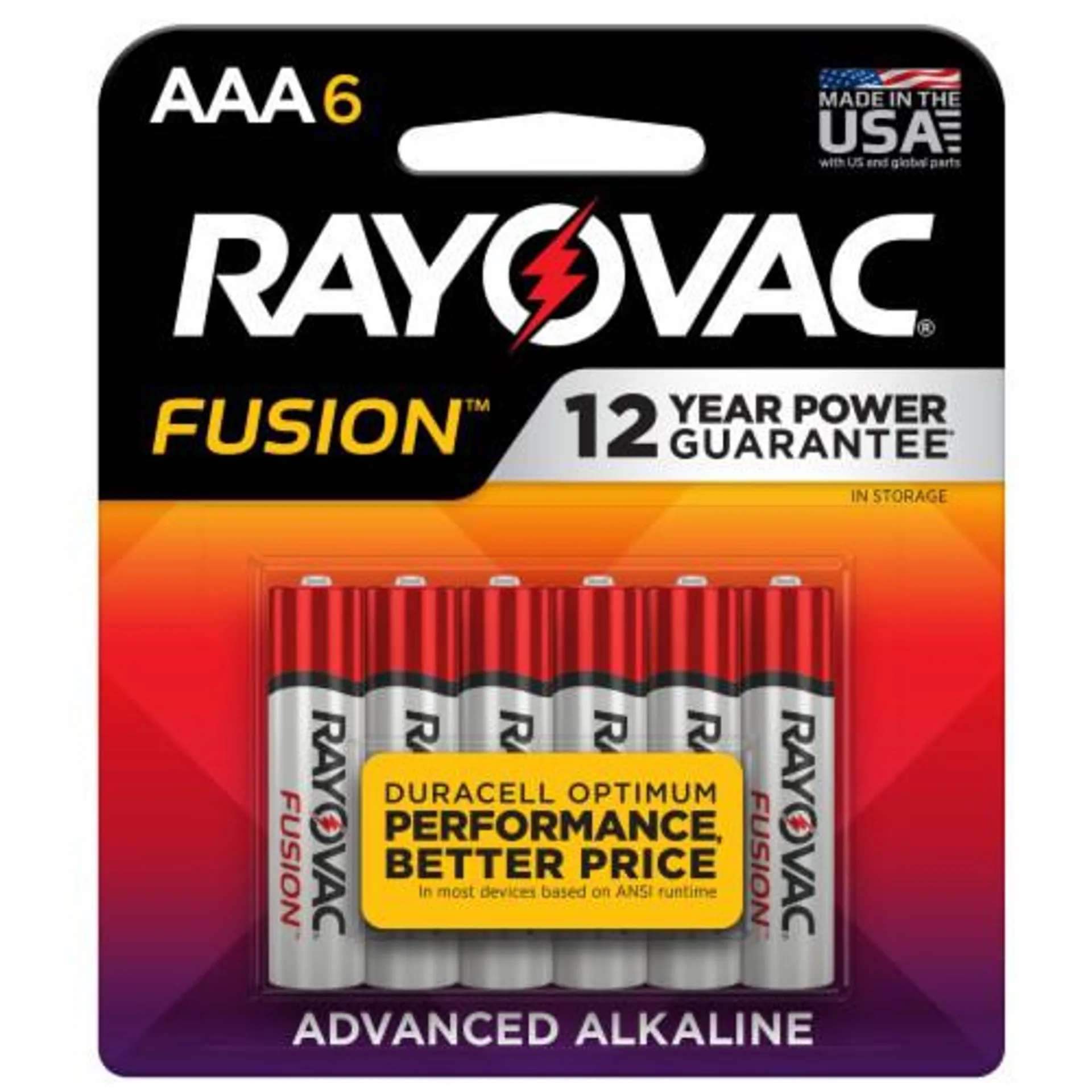 Rayovac® Fusion™ AAA Alkaline Batteries