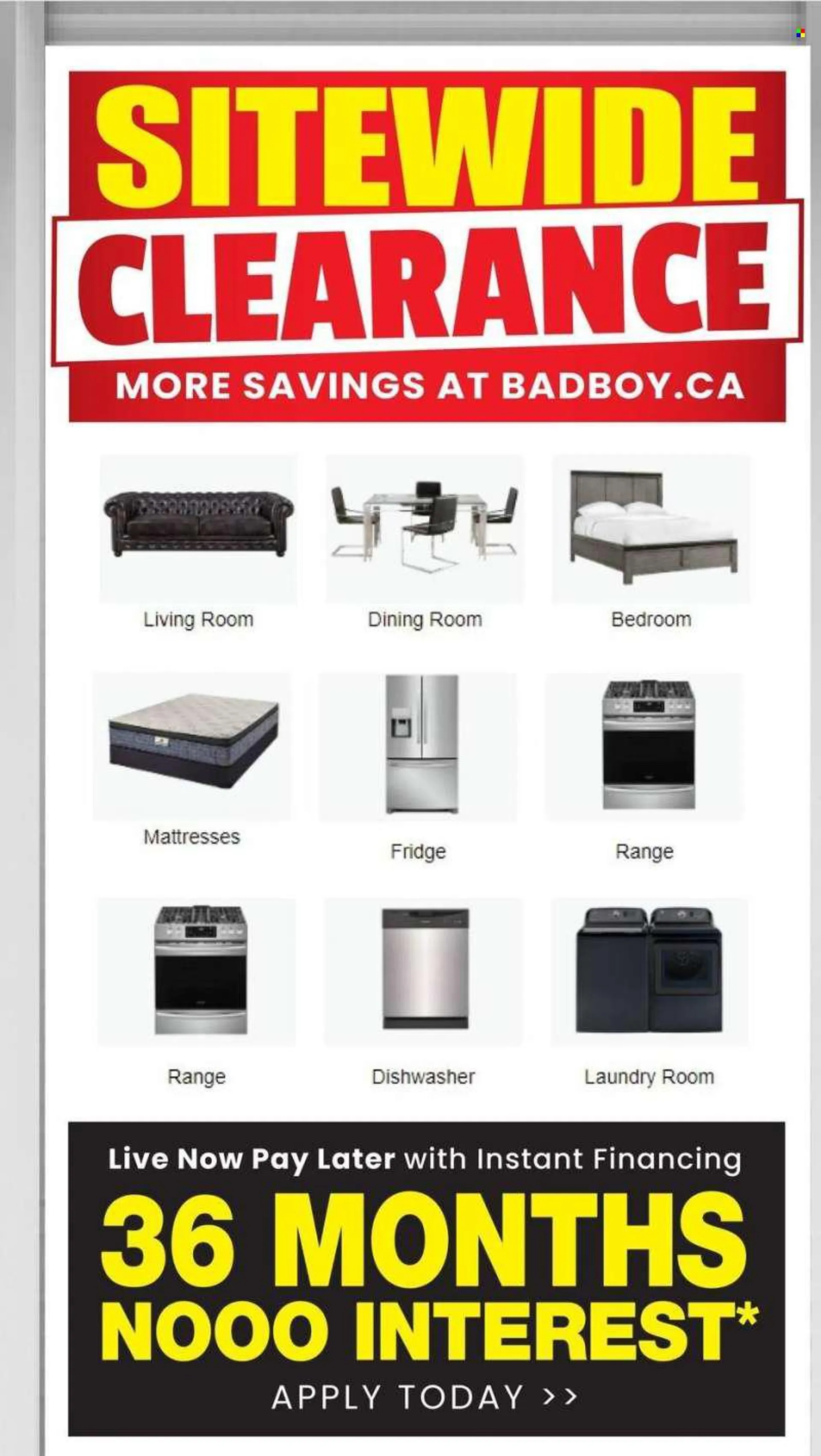 Bad Boy Superstore Flyer - June 10, 2022 - July 12, 2022 - Sales products - refrigerator, fridge, dishwasher, mattress. Page 6.