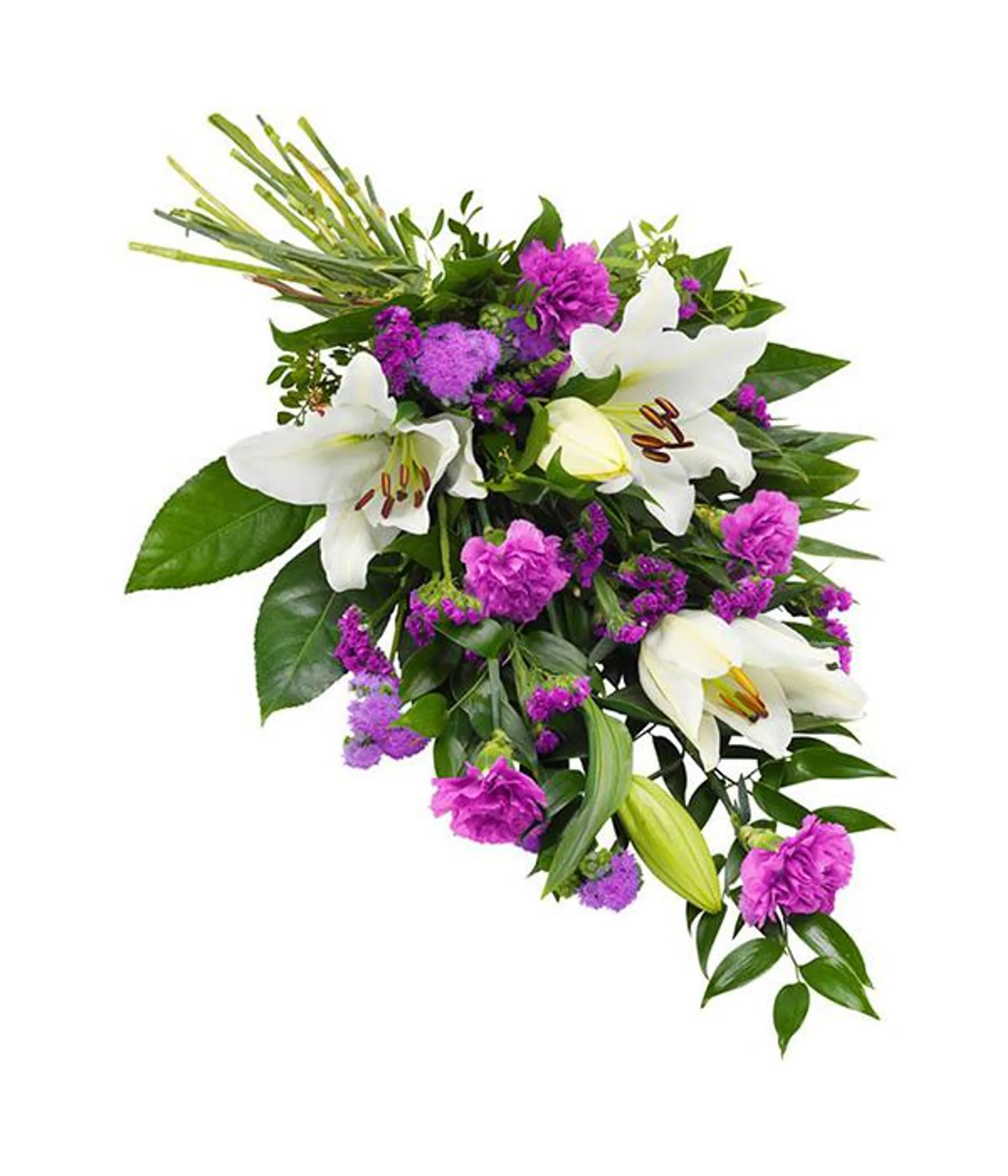 Purple & White Lily Sheaf