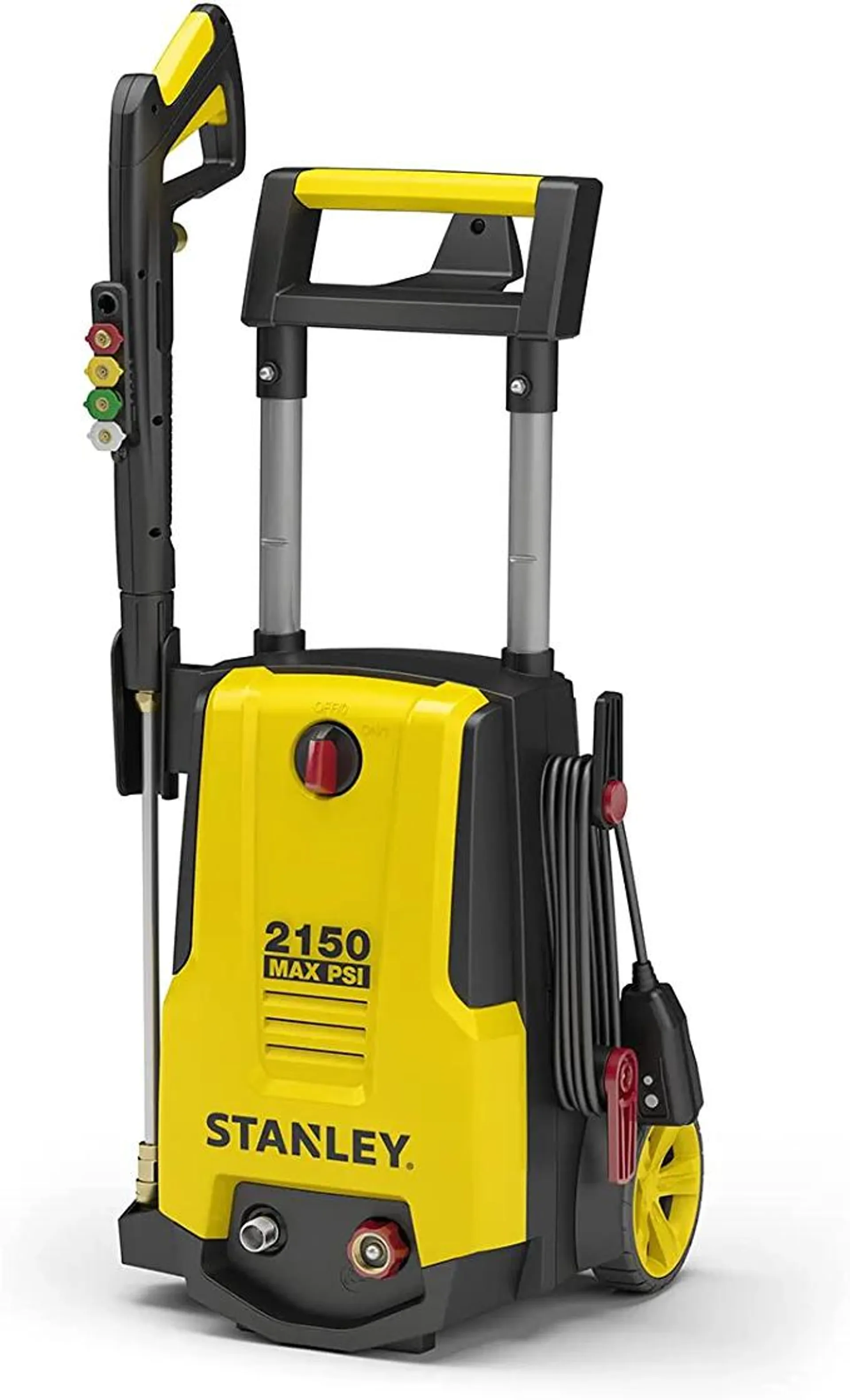 Stanley SHP2150 Portable Electric Pressure Washer, 2150 PSI, 1.4 GPM, 13 AMP, with Metal Lance, Foam Cannon, Quick Connect Gun, 25' Hose, 25lbs