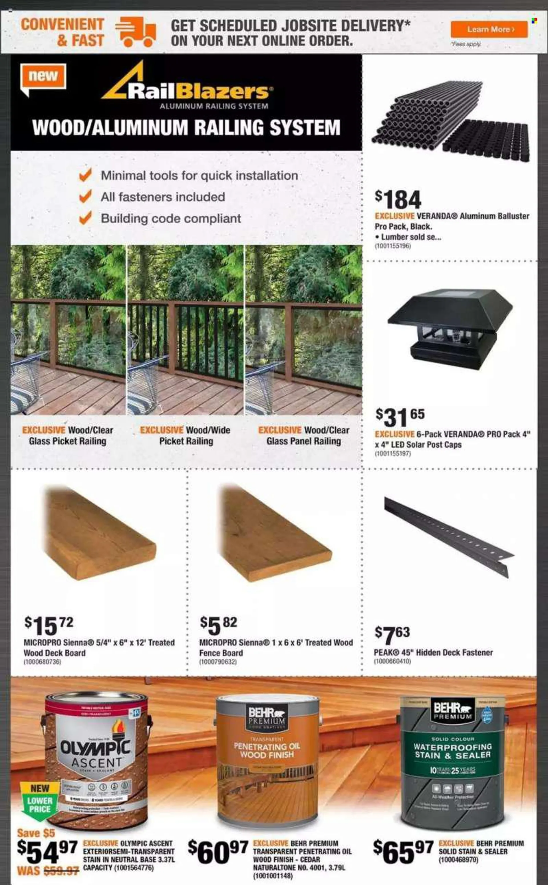 The Home Depot Flyer - June 30, 2022 - July 13, 2022 - Sales products - deco strips, oil. Page 4.
