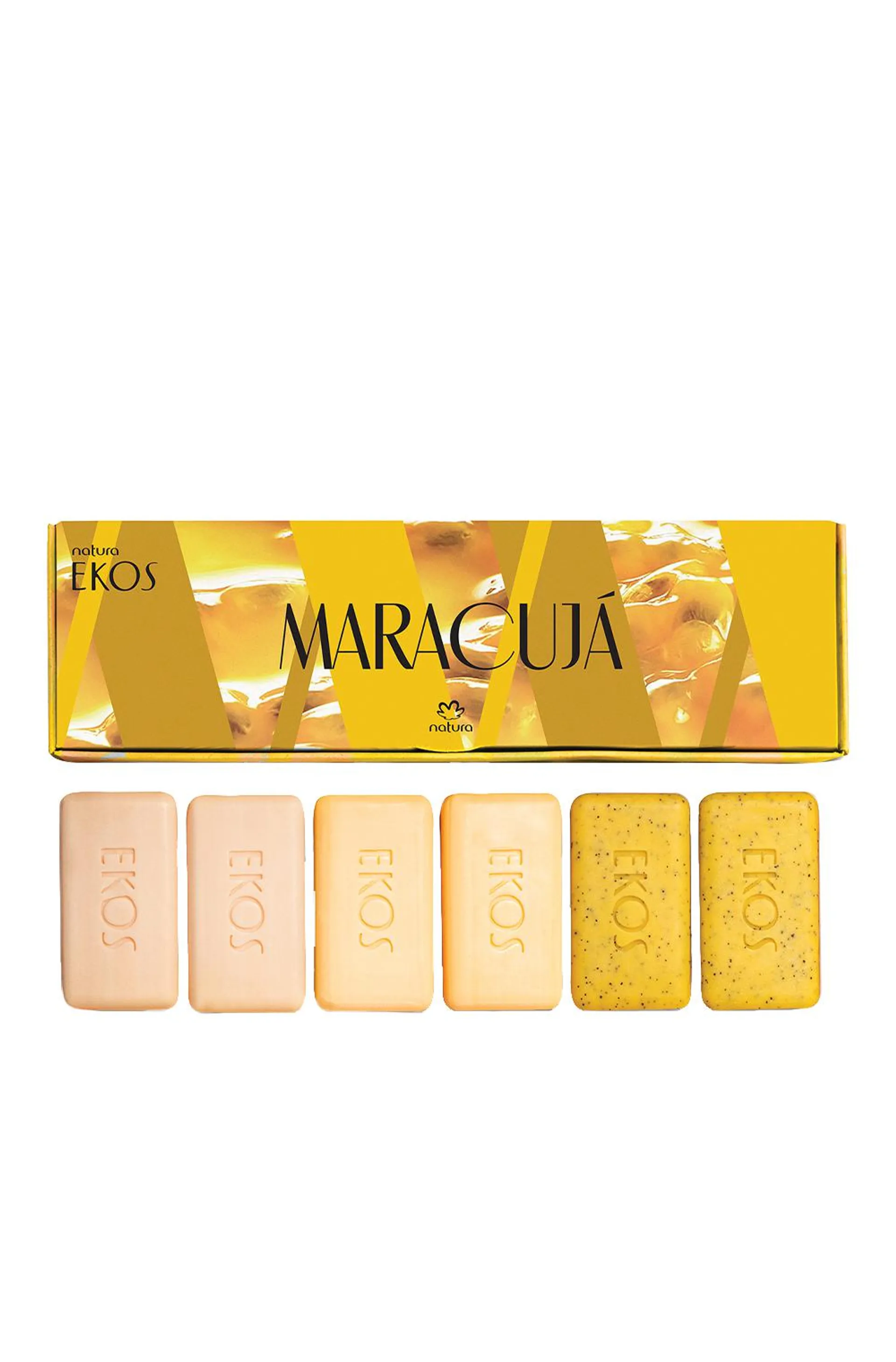 Ekos Maracujá Creamy and Exfoliating Soap Bar Set 6x25g