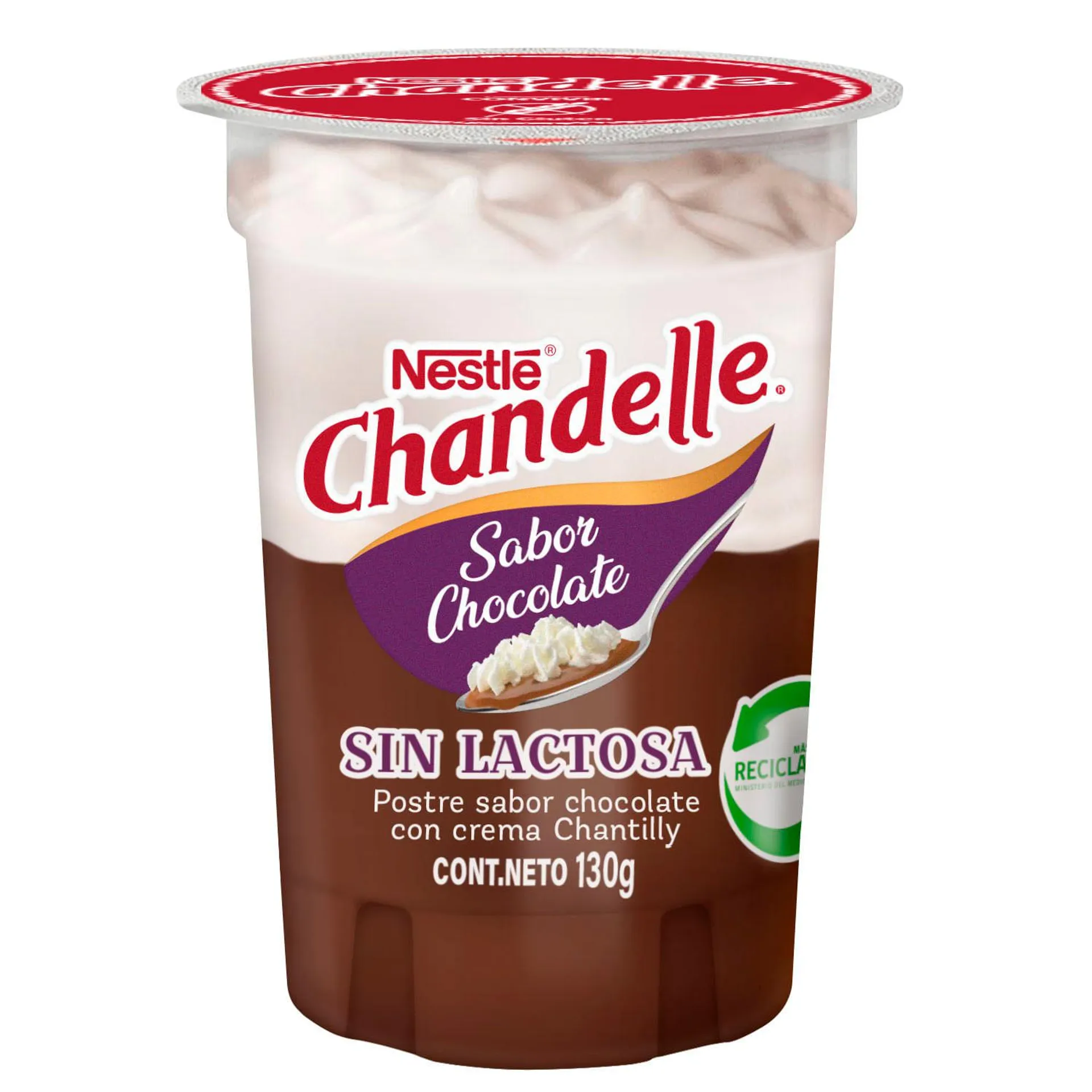 Postre Chandelle sin lactosa crema chocolate 130 g