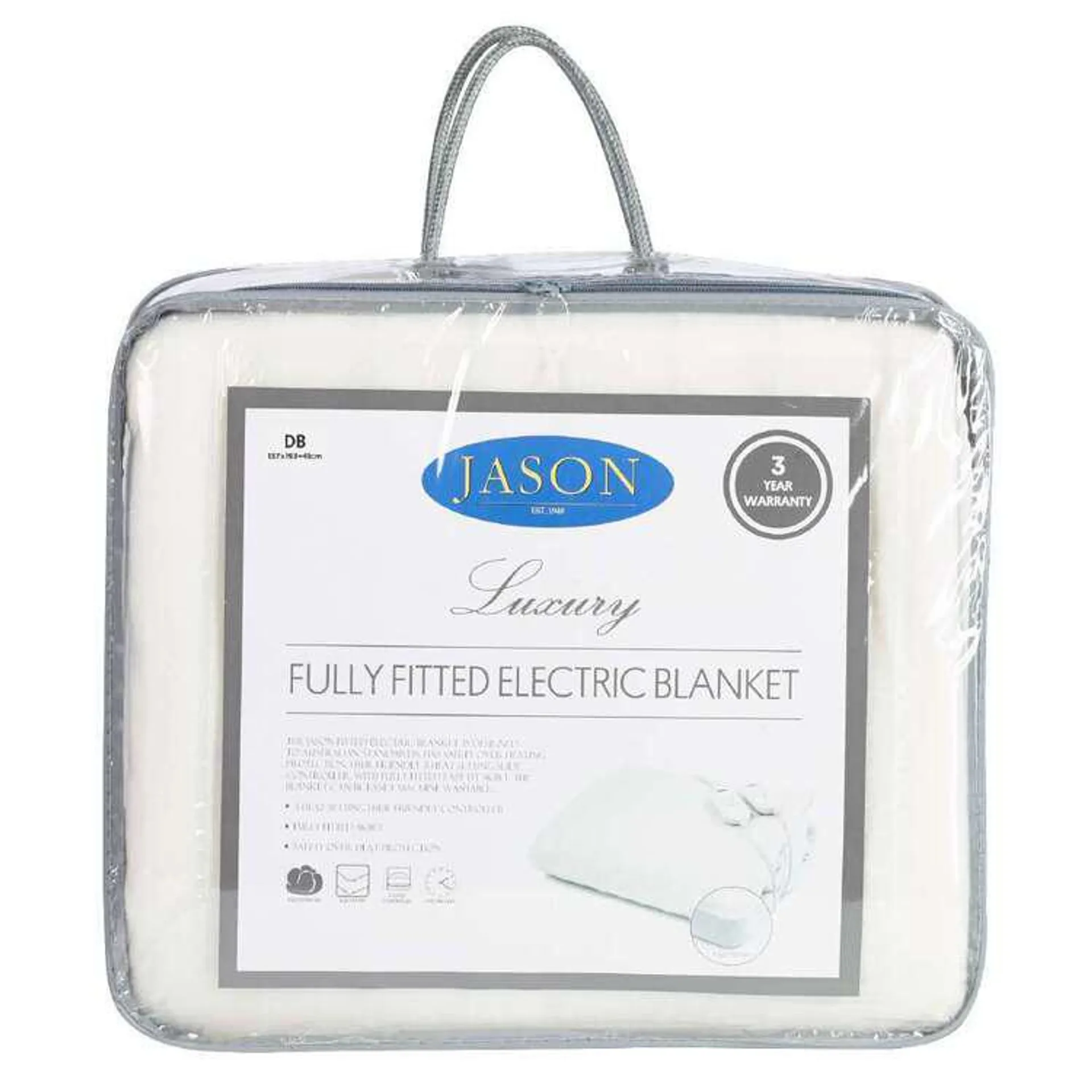 Jason Fully Fitted Electric Blanket White Queen