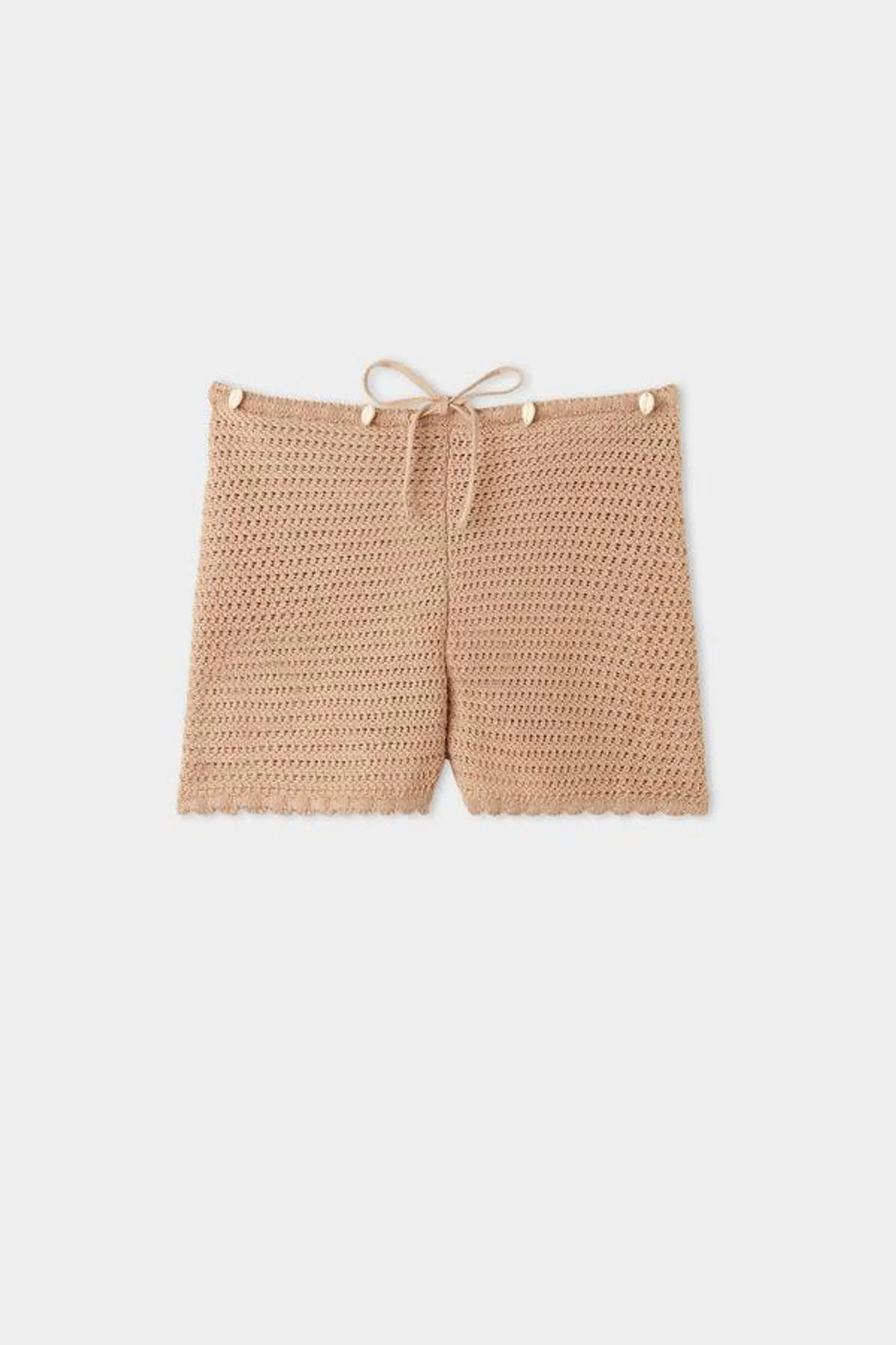 Pantaloncino Corto Crochet con Conchiglie