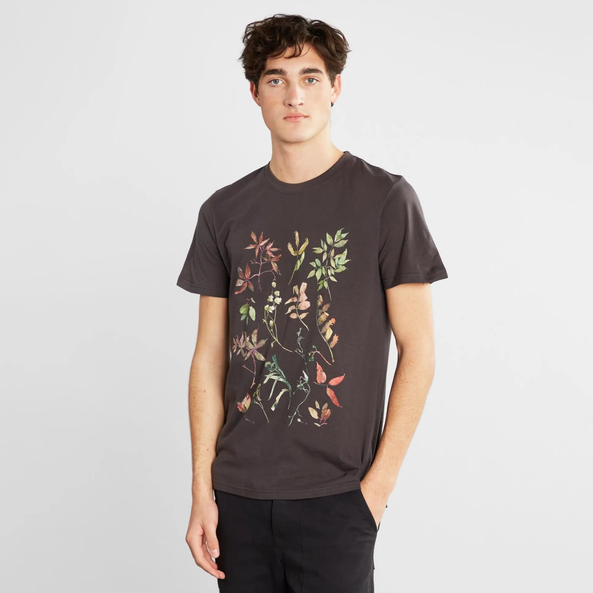 T-shirt Stockholm Night Floral Charcoal