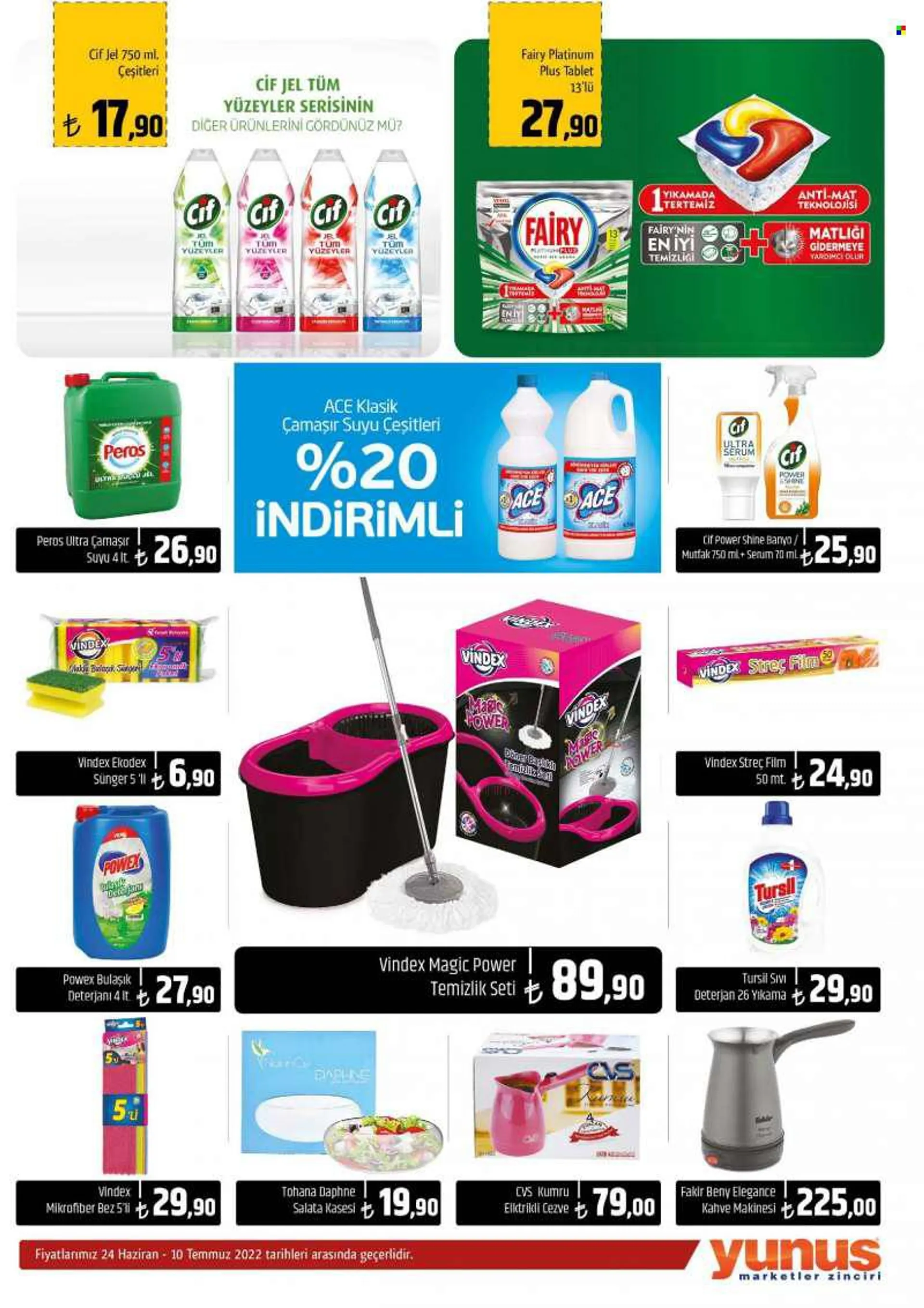 Yunus Market aktüel ürünler, broşür  - 6.24.2022 - 7.10.2022 - Satıştaki ürünler - kahve makinesi, serum, tablet, mutfak, banyo, çiçek, kahve. Sayfa 5.