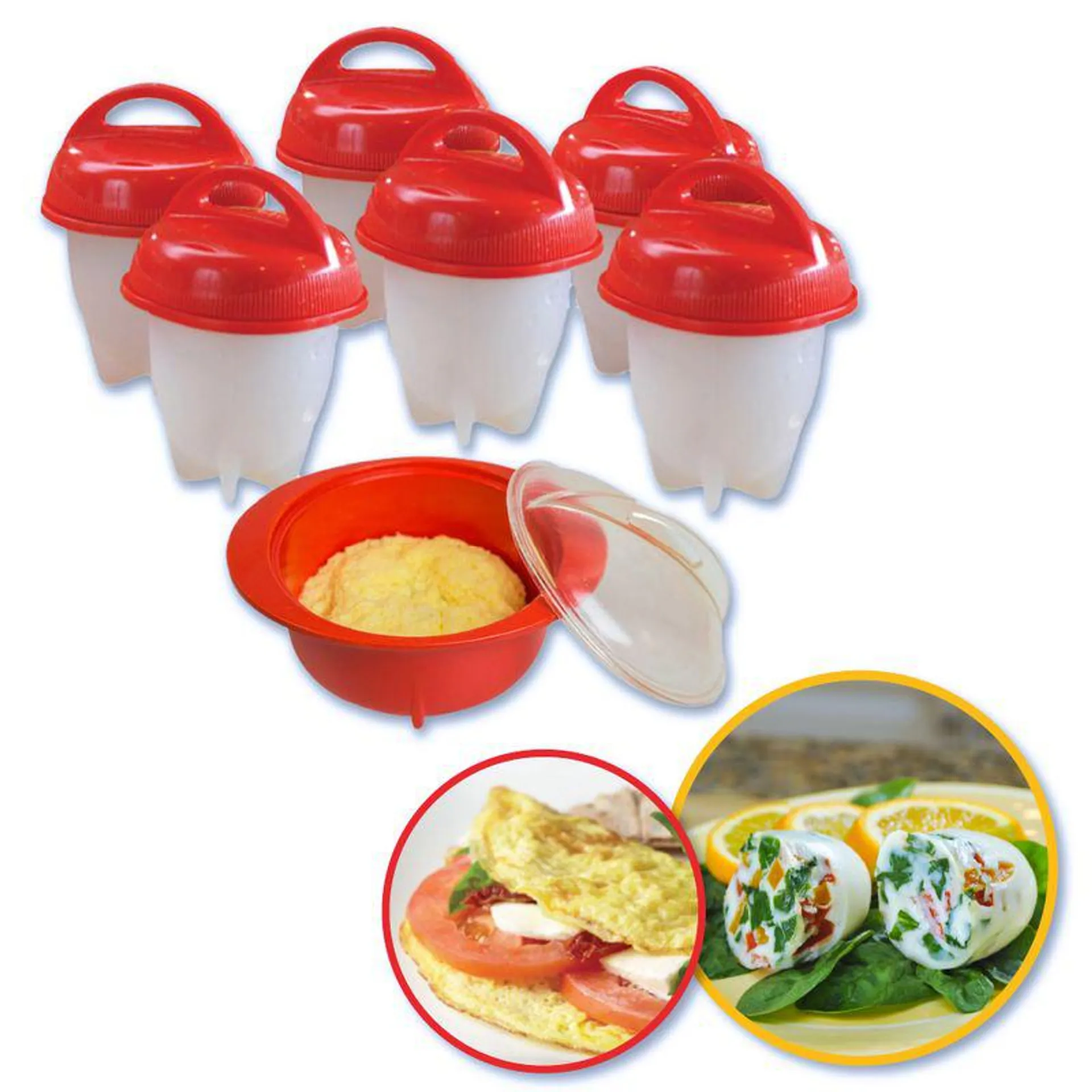 SISTEMA DE COCCIÓN PARA HUEVOS EGGLETTES X 6 + ACCESORIO