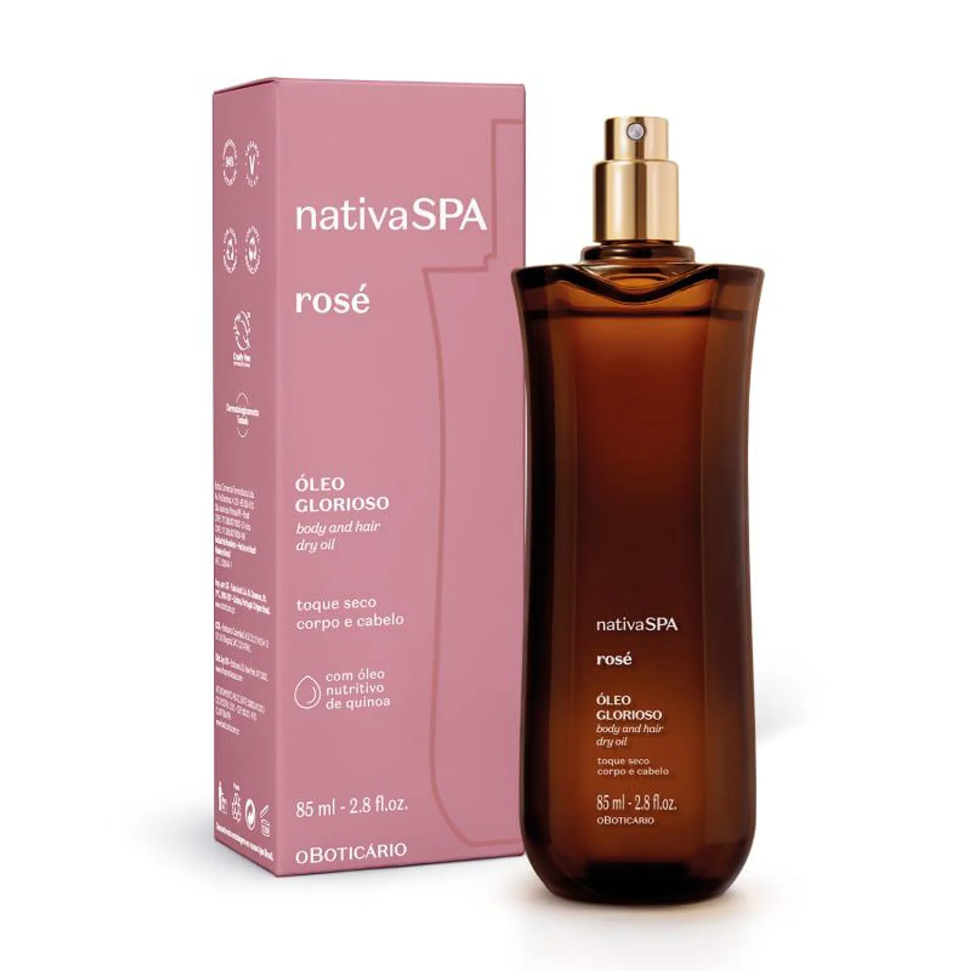 Óleo Multifuncional Glorioso Nativa SPA Rosé 85ml