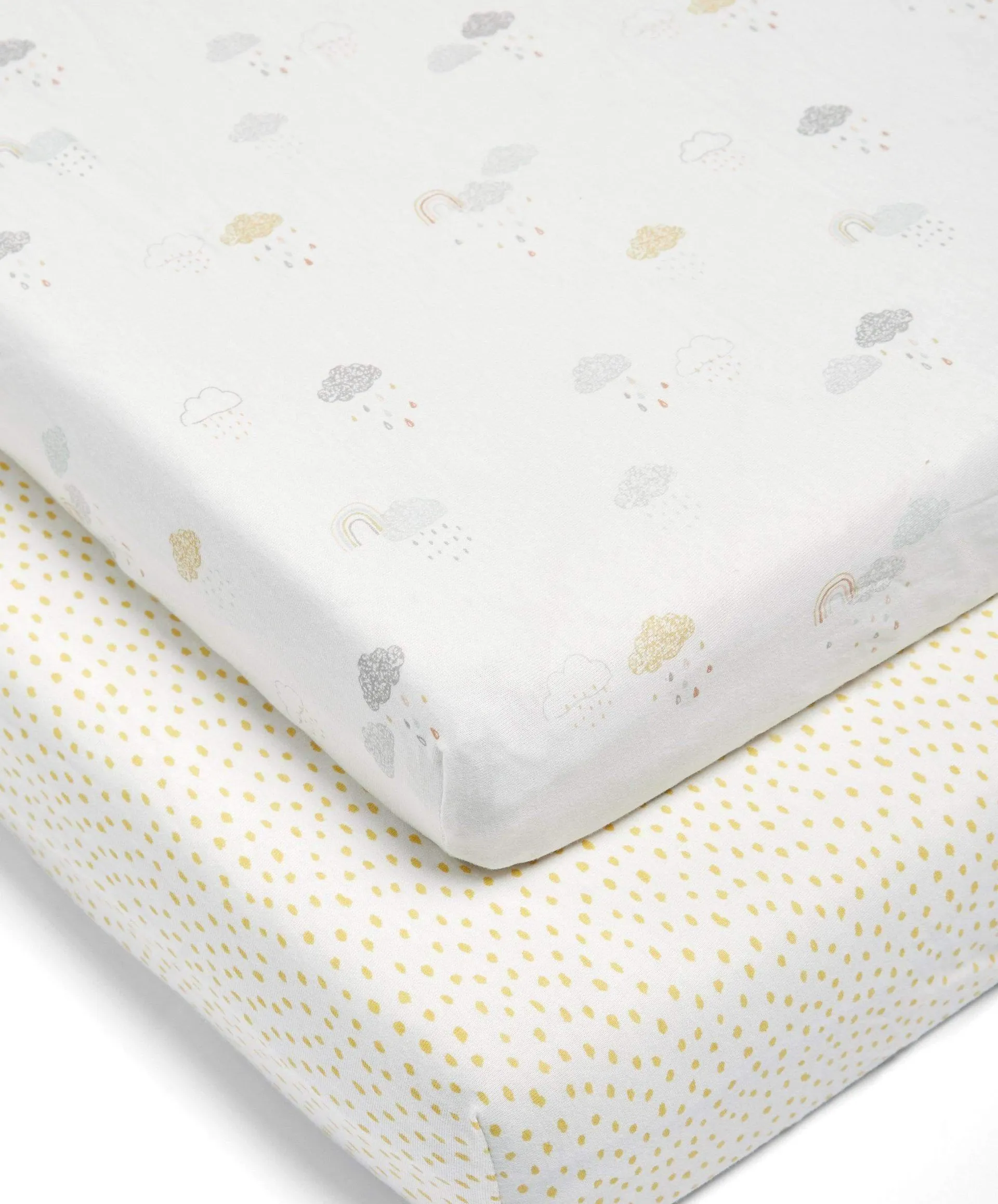 Dream Upon A Cloud 2 Pack Fitted Sheets - Cloud/Grey