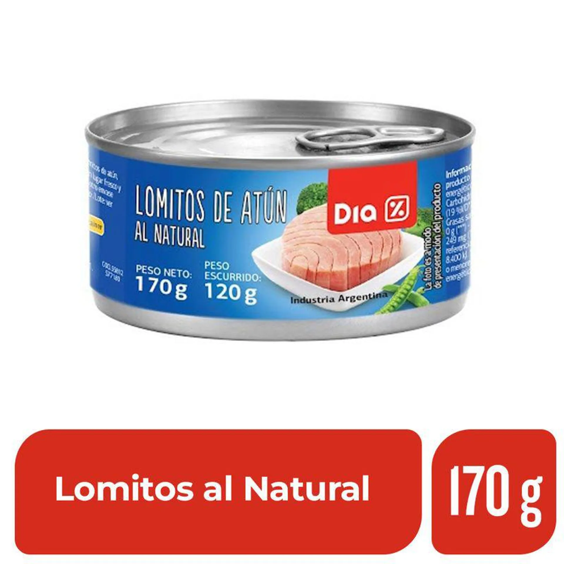 Lomitos de Atún al natural DIA 170 Gr.