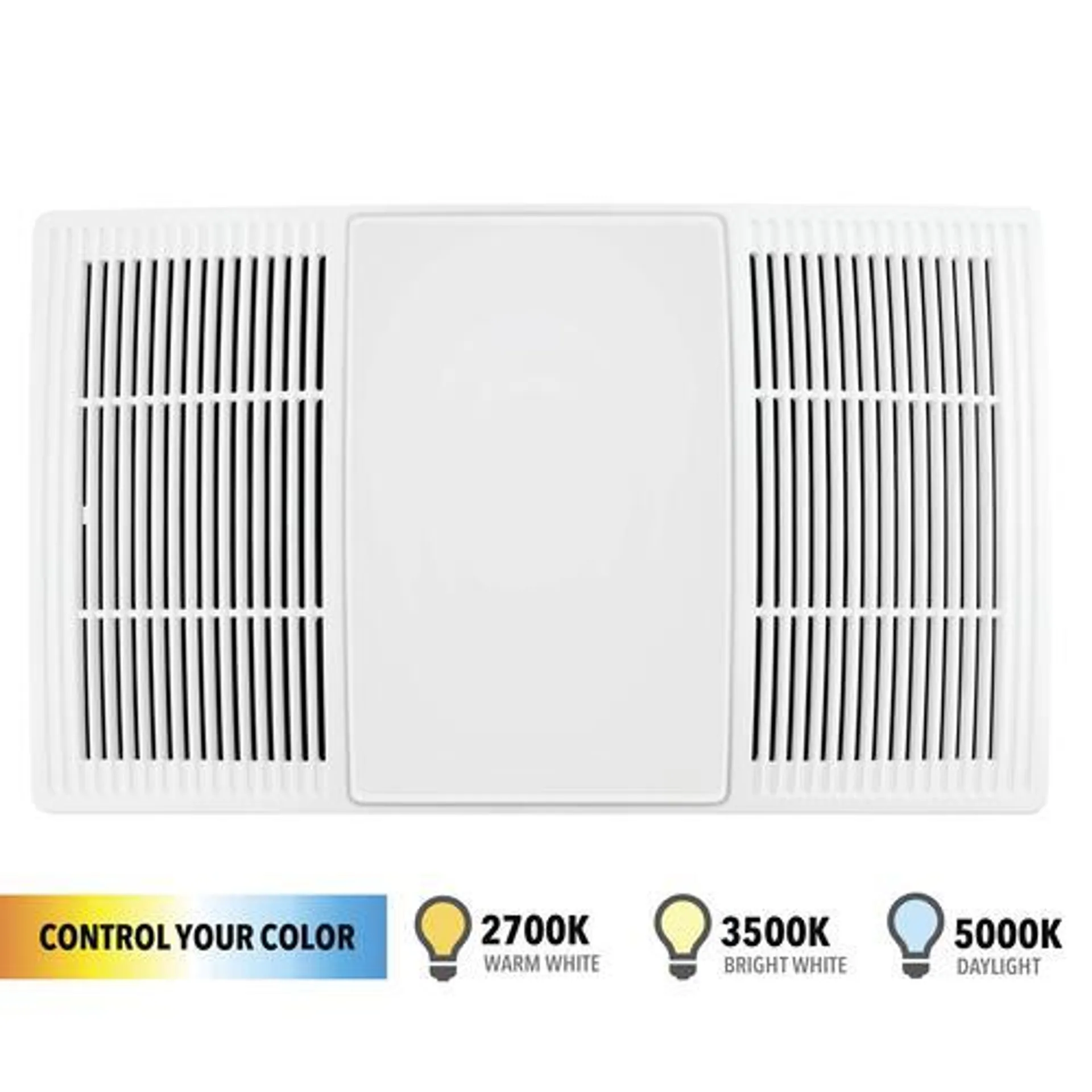 Broan® 70/80 CFM Heater Exhaust Fan Upgrade Cover Upgrade with Dimmable LED Light