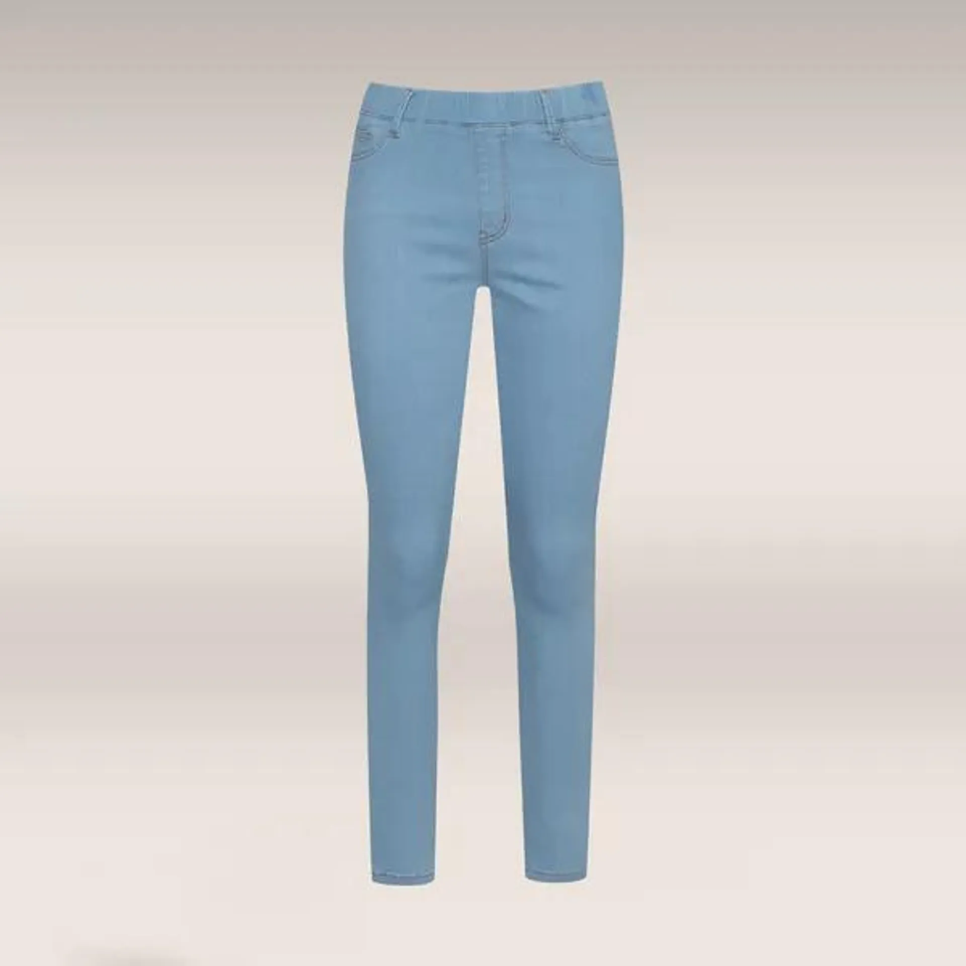 Light wash jeggings blue