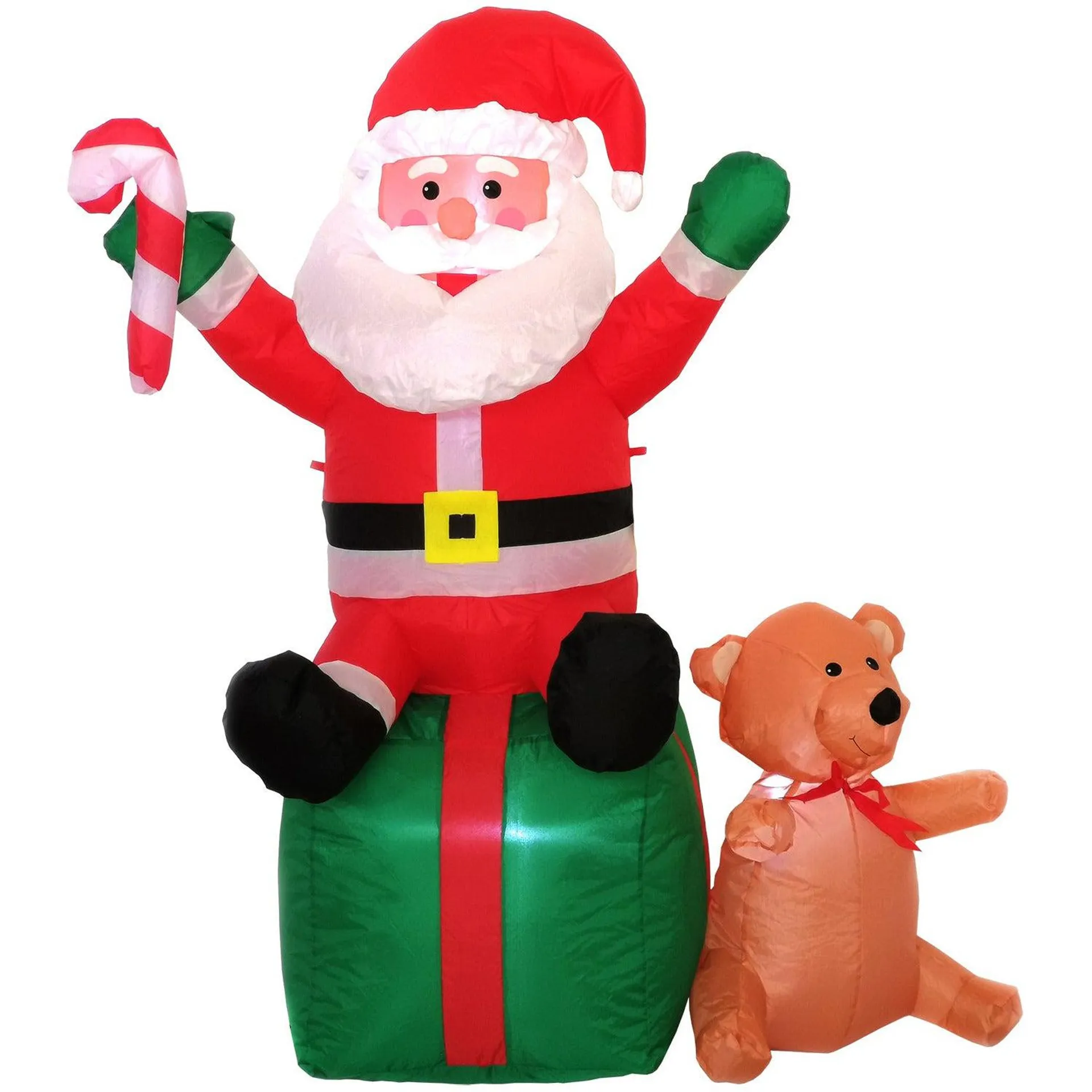 Babbo Natale gonfiabile con luce multicolor h120 cm