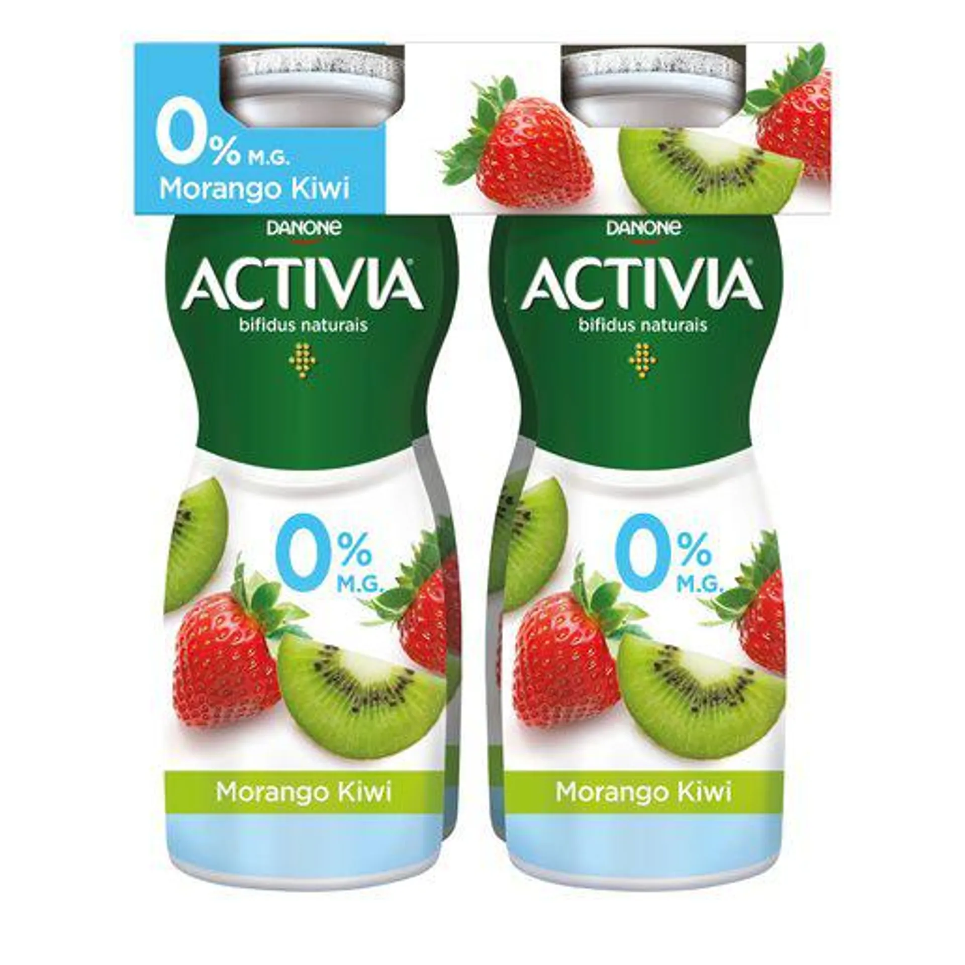 ACTIVIA Iogurte Líquido Magro Morango e Kiwi 4x155 g