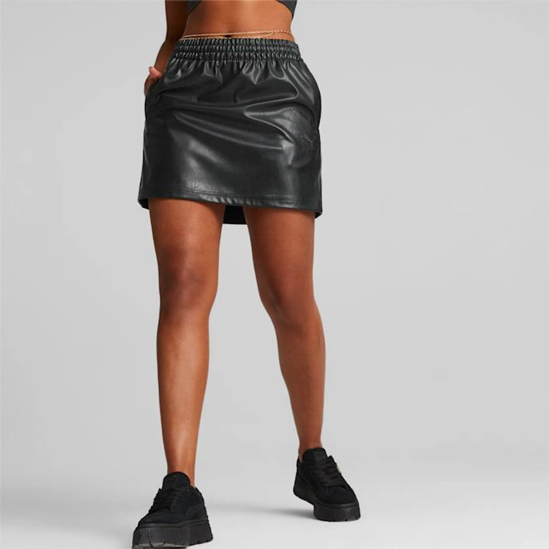 T7 Synthetic Mini Skirt Women