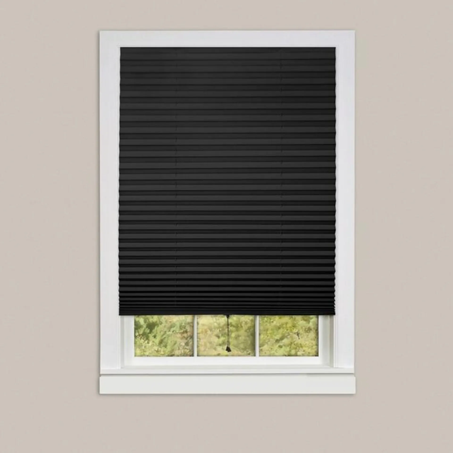 Windowshade Temporary Pleated Blind Black