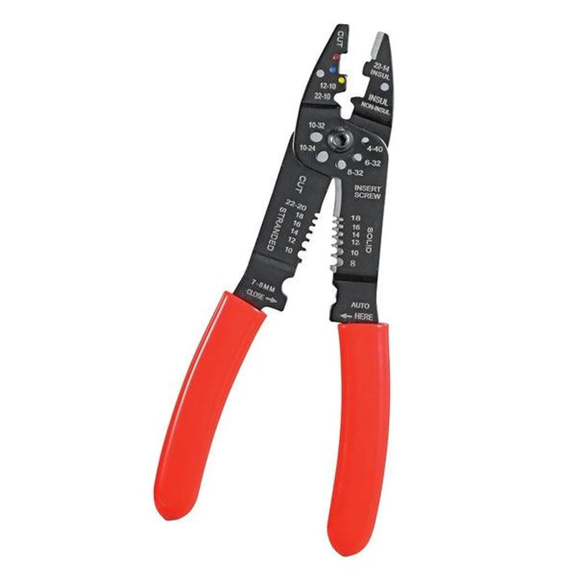 RadioShack 8" Multi-Purpose Wire Stripper/Cutter and Crimping Tool, 10-22 AWG