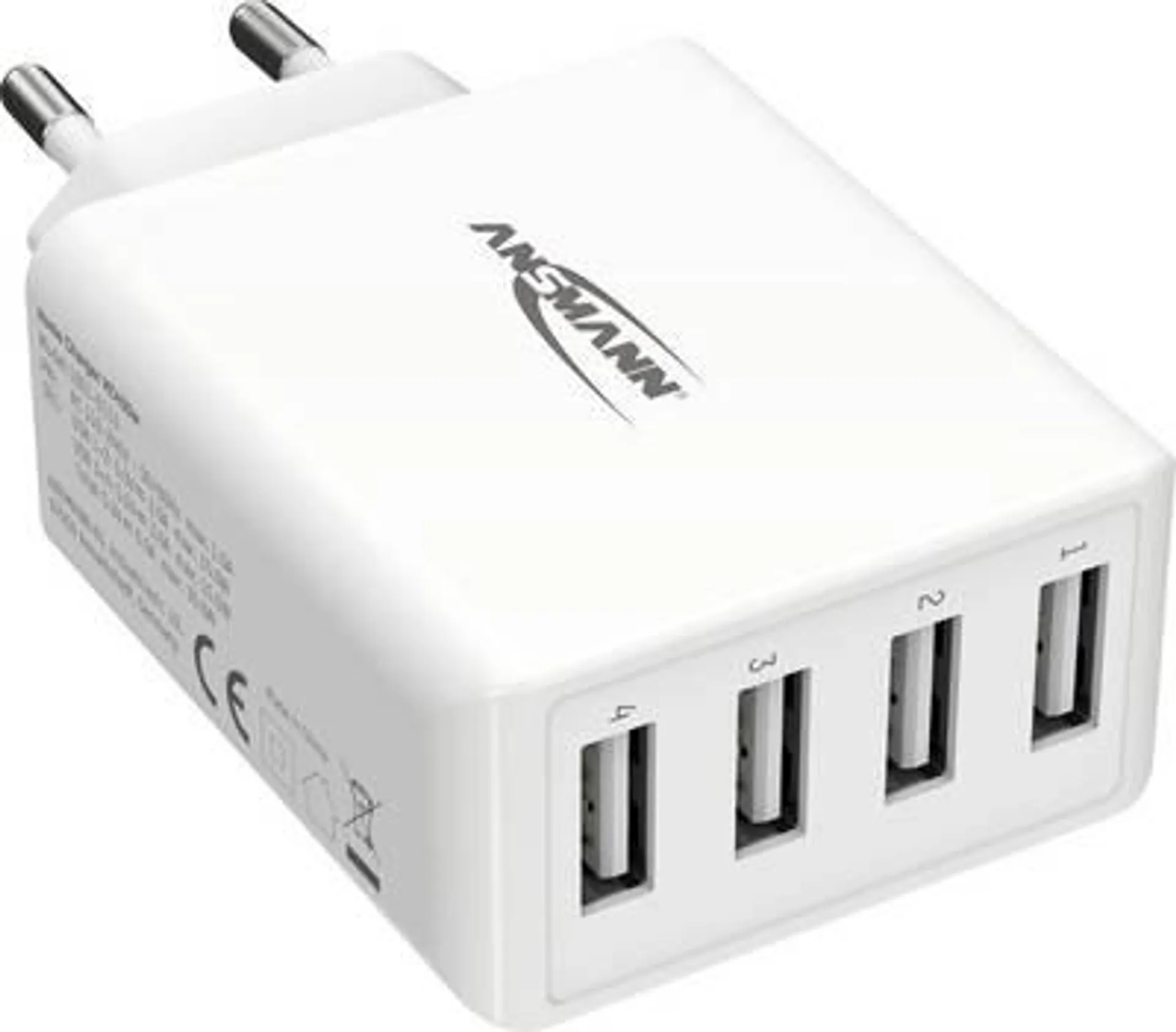 Ansmann HomeCharger HC430 1001-0113 USB charger Mains socket Max. output current 6000 mA 4 x USB 2.0 port A
