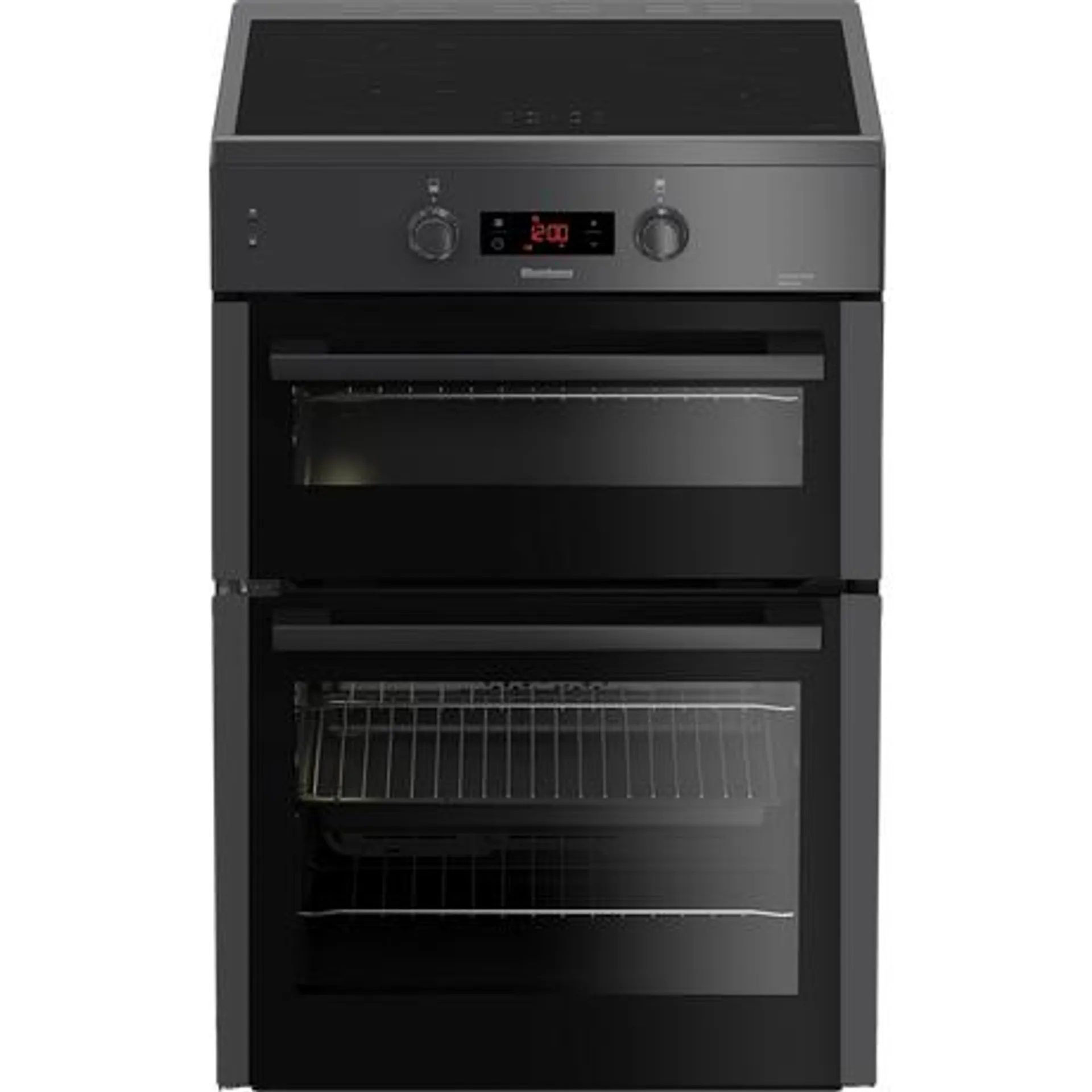 Blomberg HIN651N 60cm Double Oven Electric Cooker with Induction Hob - Anthracit