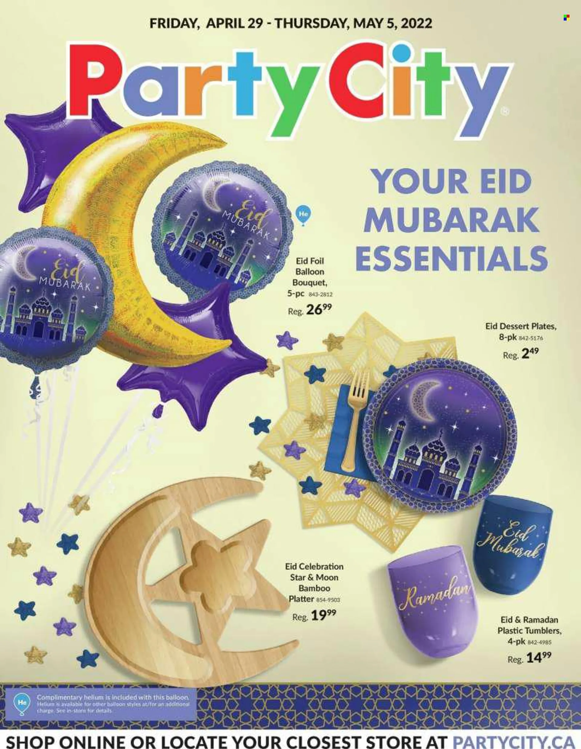 Party City Flyer - April 29, 2022 - May 05, 2022. from April 29 to May 5 2022 - flyer page 1