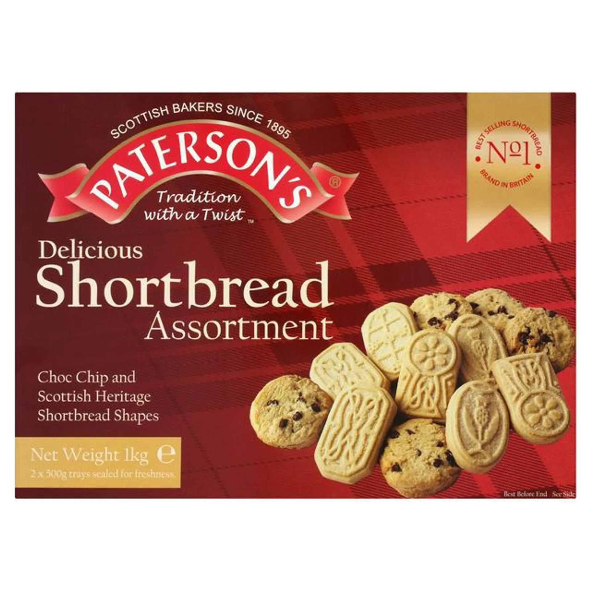 Paterson's Scottish Cream Shortbread Biscuit Selection 2x500g