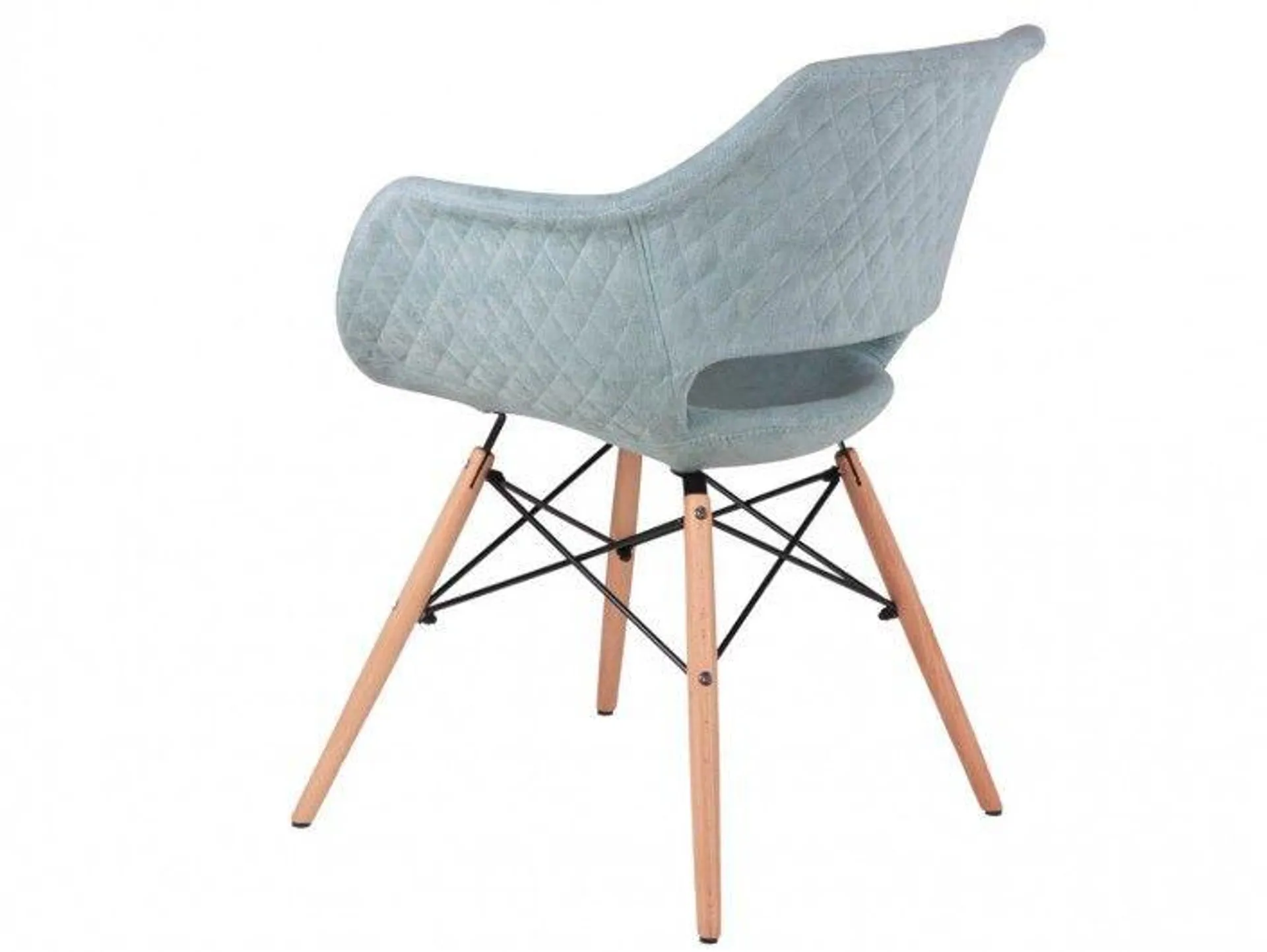 Pack 4 sillas de comedor tapizado mint y patas madera