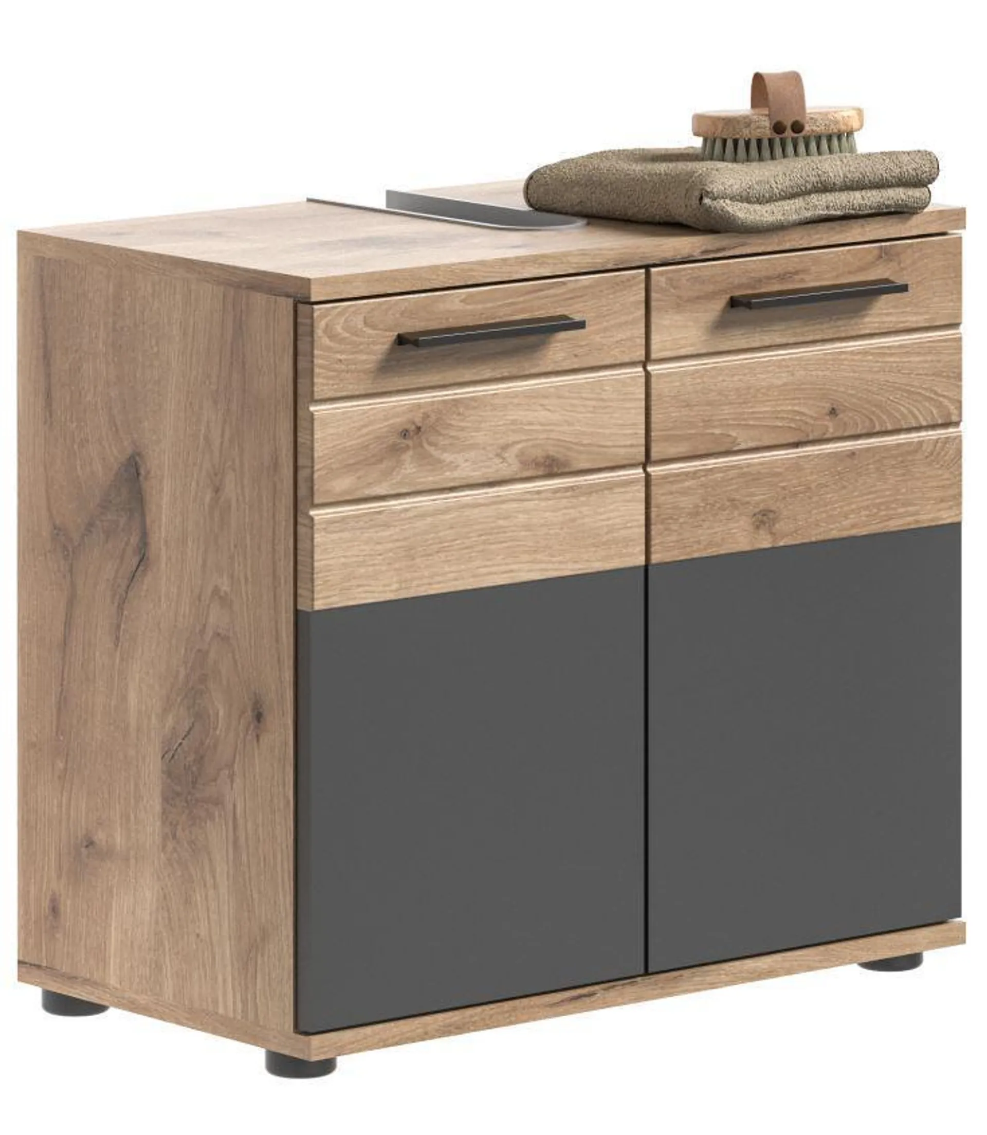 MID.YOU Waschbeckenunterschrank Mason B: 60 cm Eichefarben