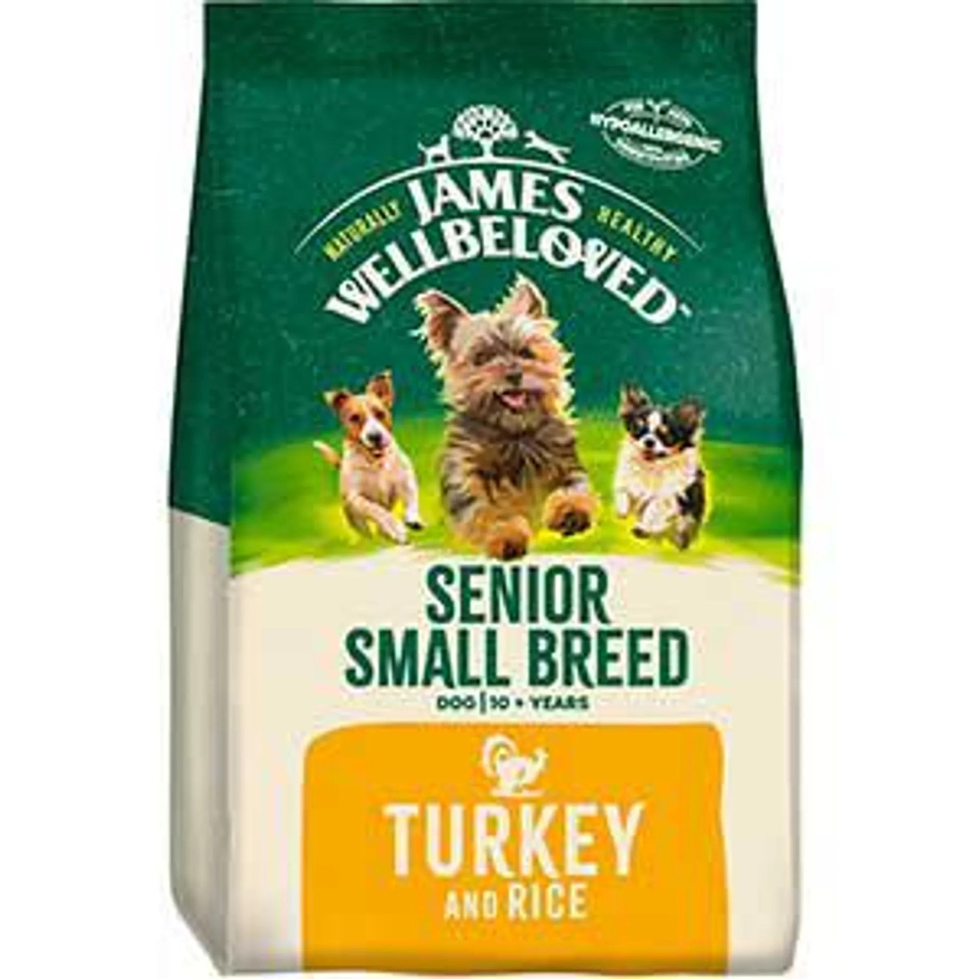 James Wellbeloved Small Breed Dry Senior Dog Food Turkey & Rice