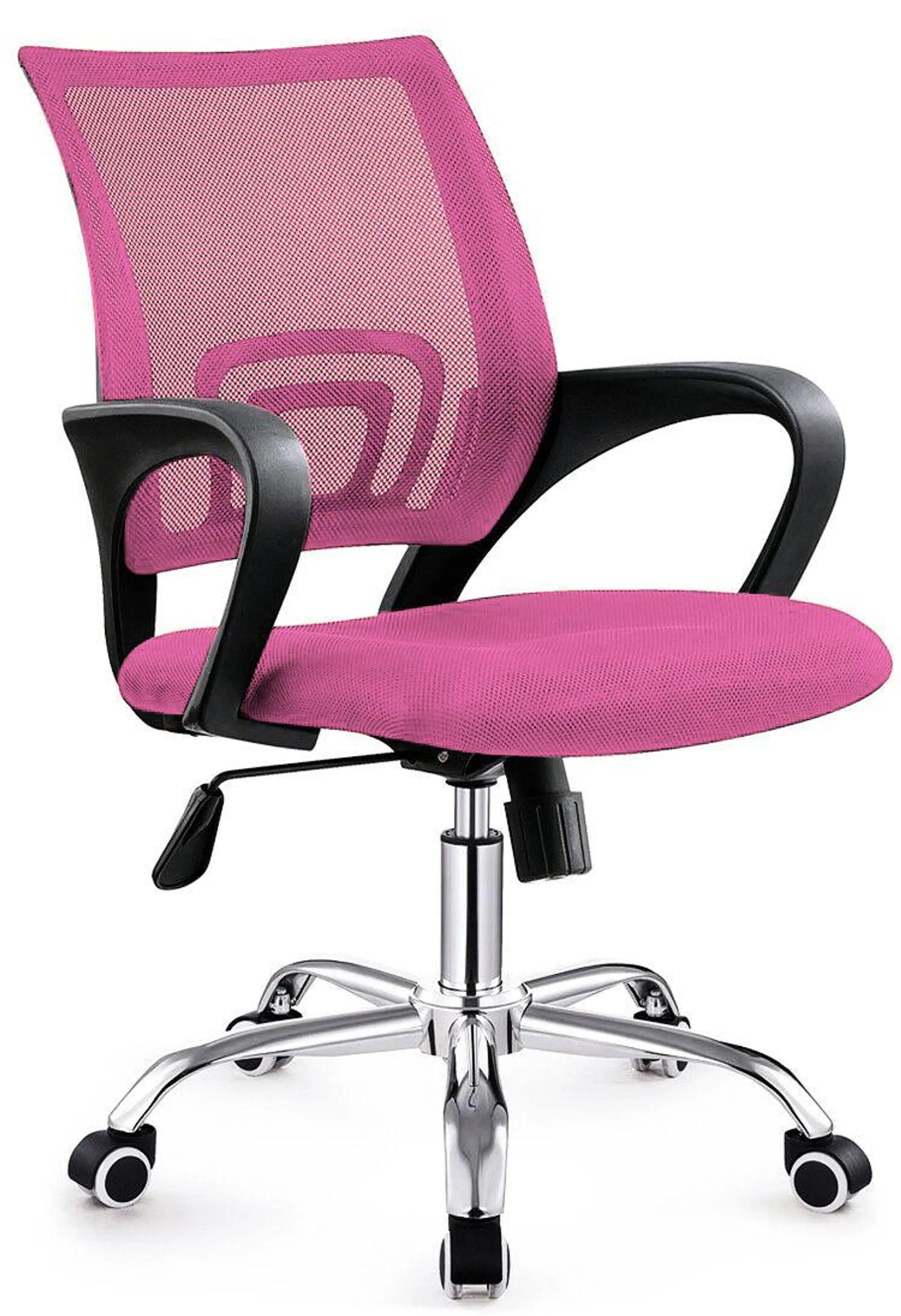 TOCC Zippy Netting Back Typist Office Chair with Chrome Base - Pink