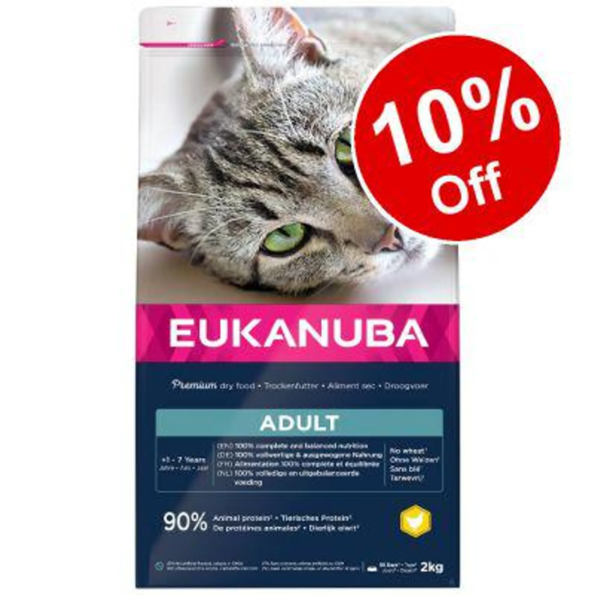2kg Eukanuba Dry Cat Food - 10% Off!*