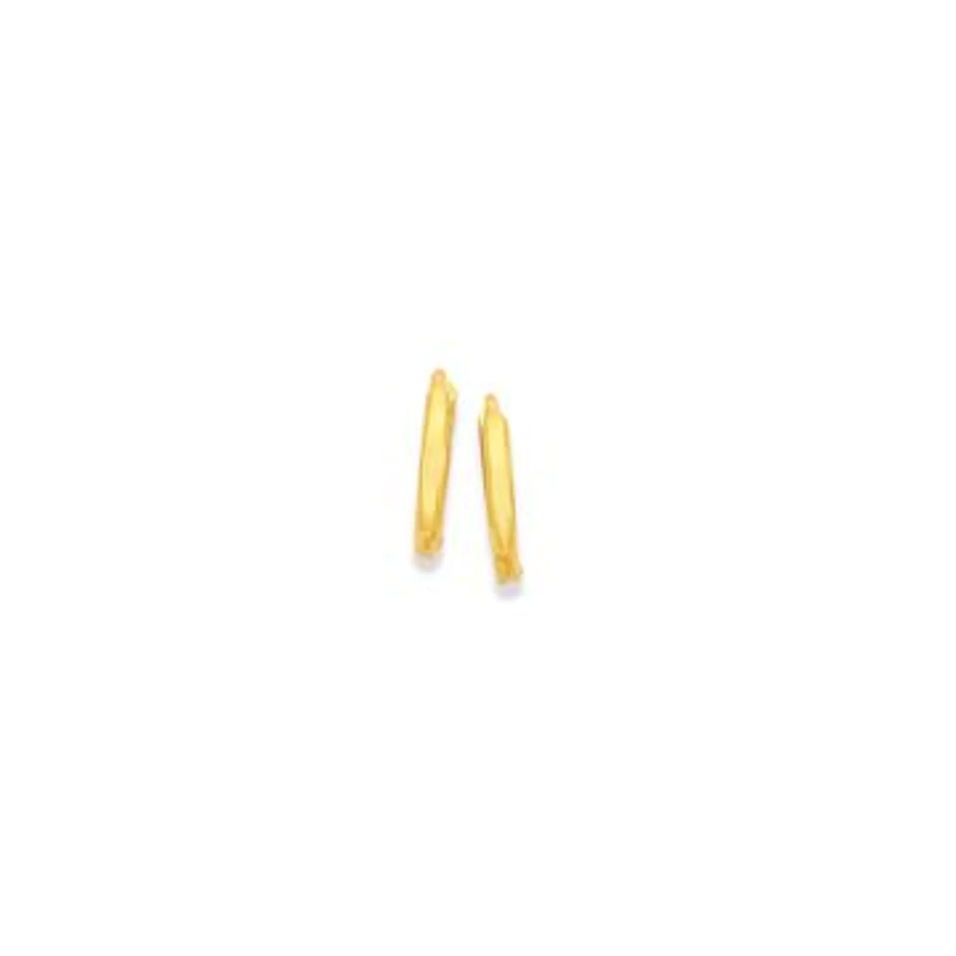 9ct Gold 1.5x7mm Fine Polished Huggie Earrings